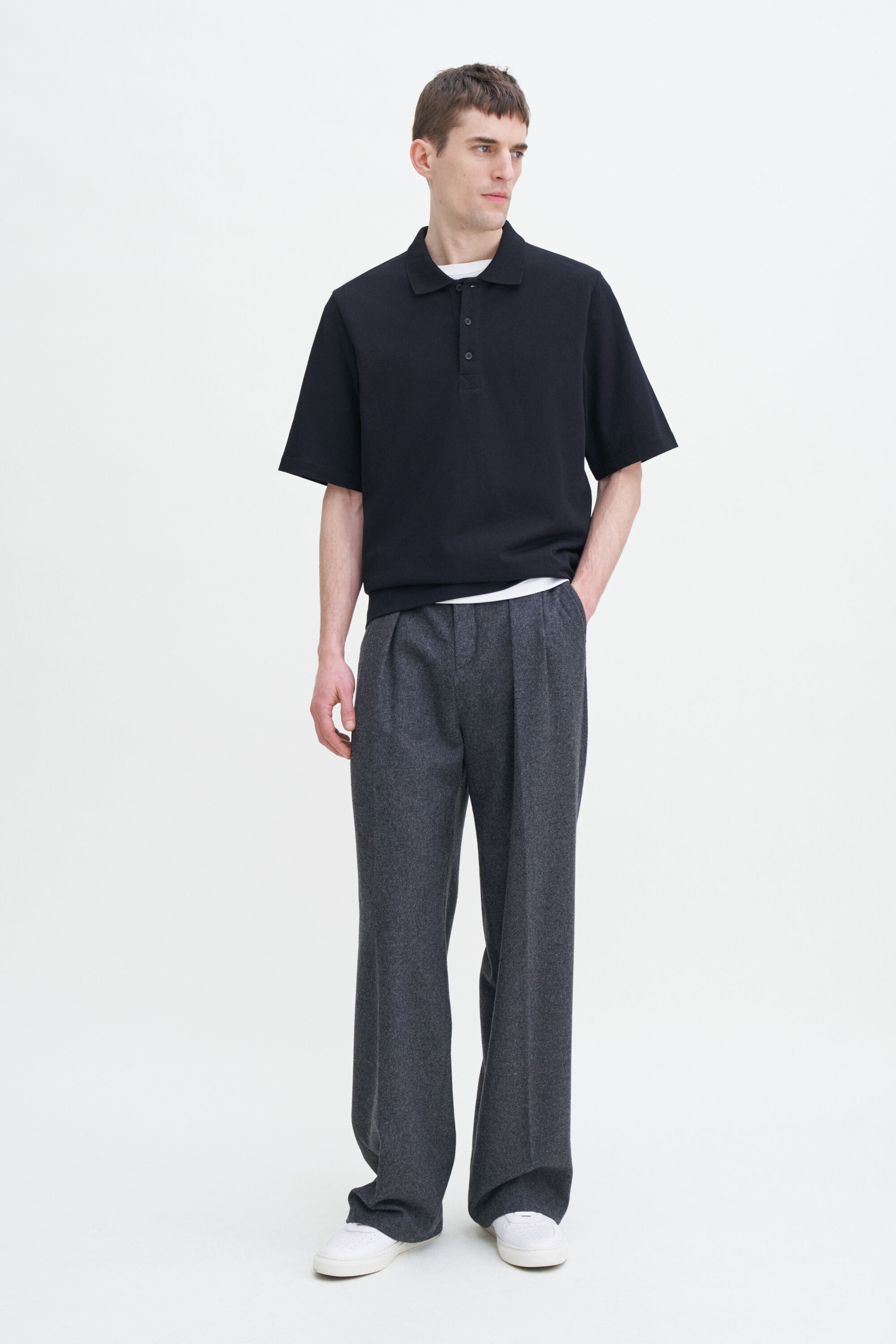 Boxy Polo Shirt Black Filippa K