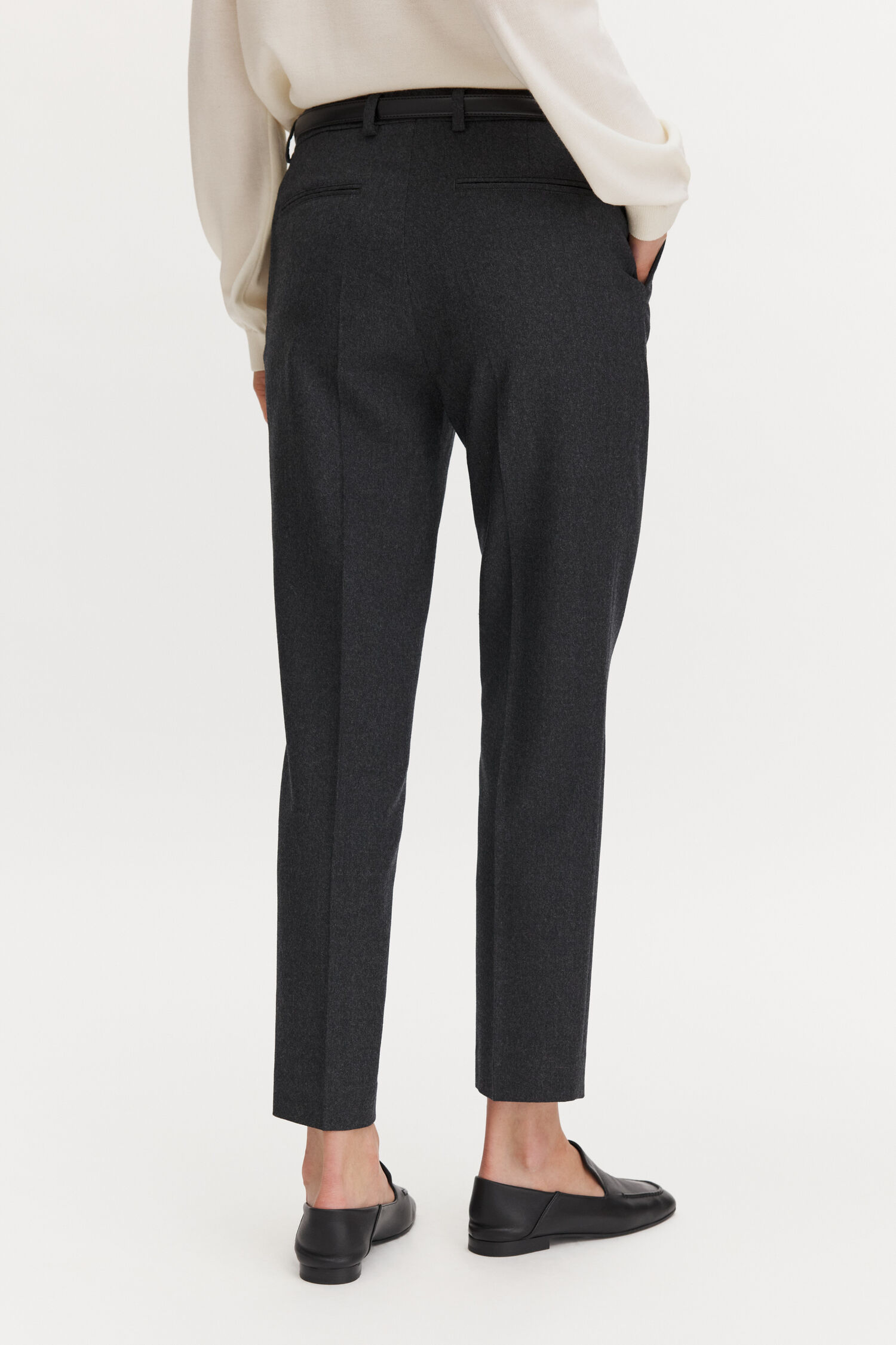 Emma Cropped Flannel Trousers