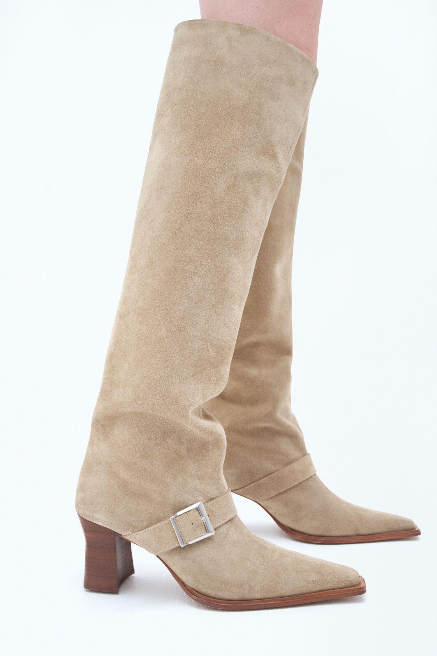 Leather Buckle Boots