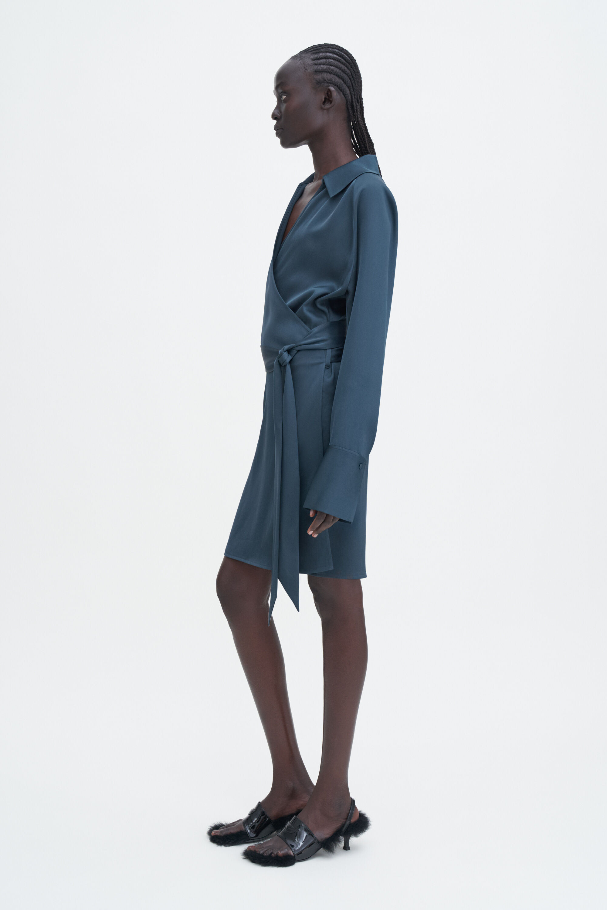 Wrap Shirt Dress Dawn Blue Filippa K