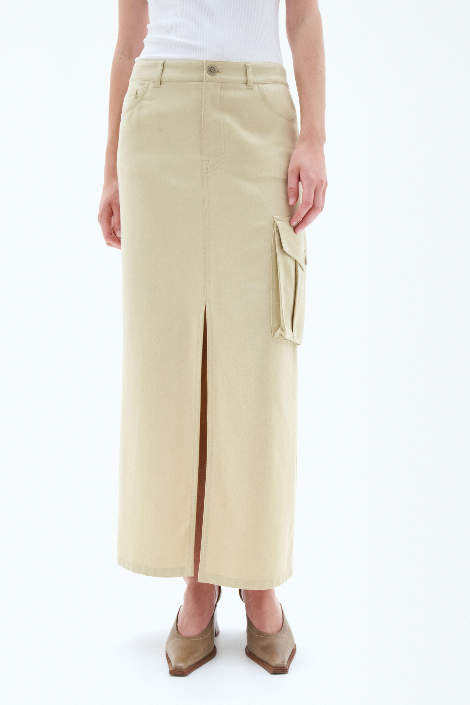Re:Sourced Crepe Cargo Skirt