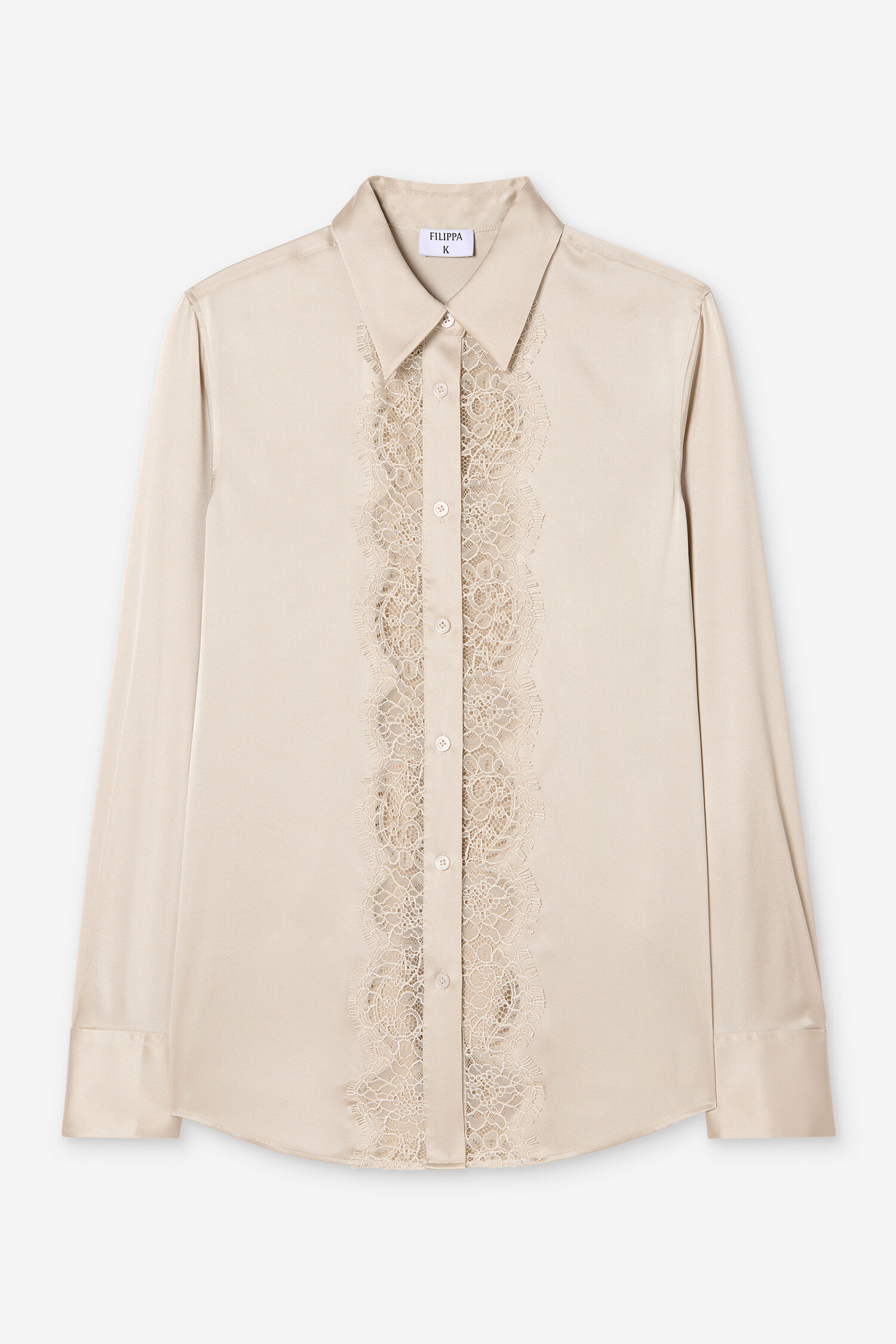 Vertical Lace Detail Shirt