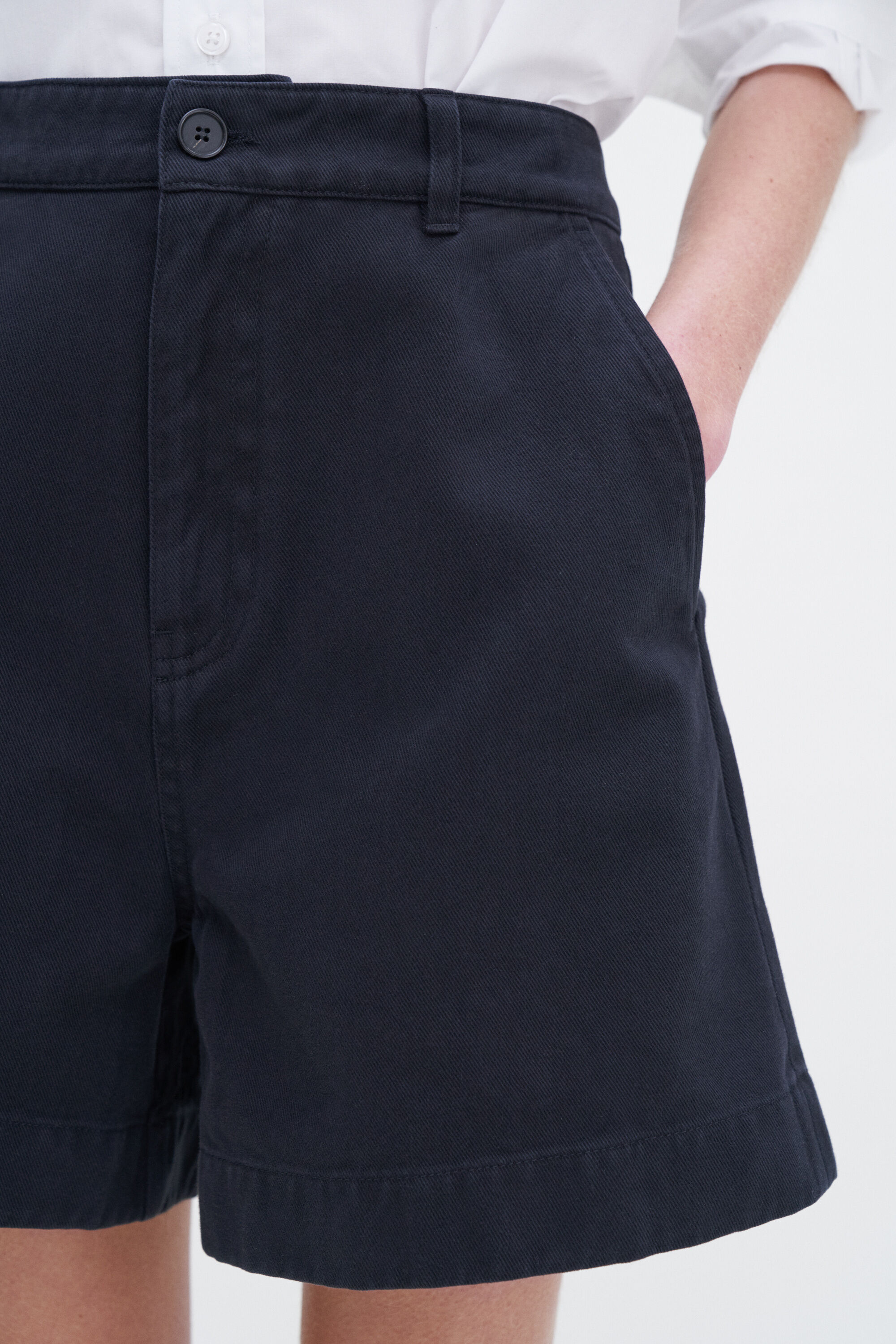 Baggy Cotton Shorts - Washed Black | FILIPPA K