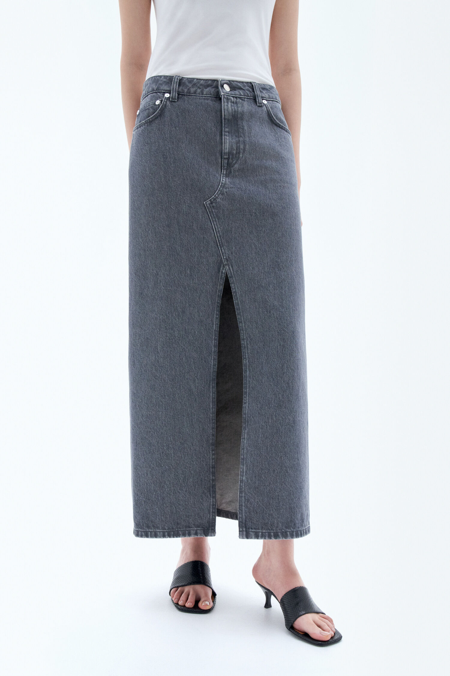 Filippa k mid blue denim skirt outlet