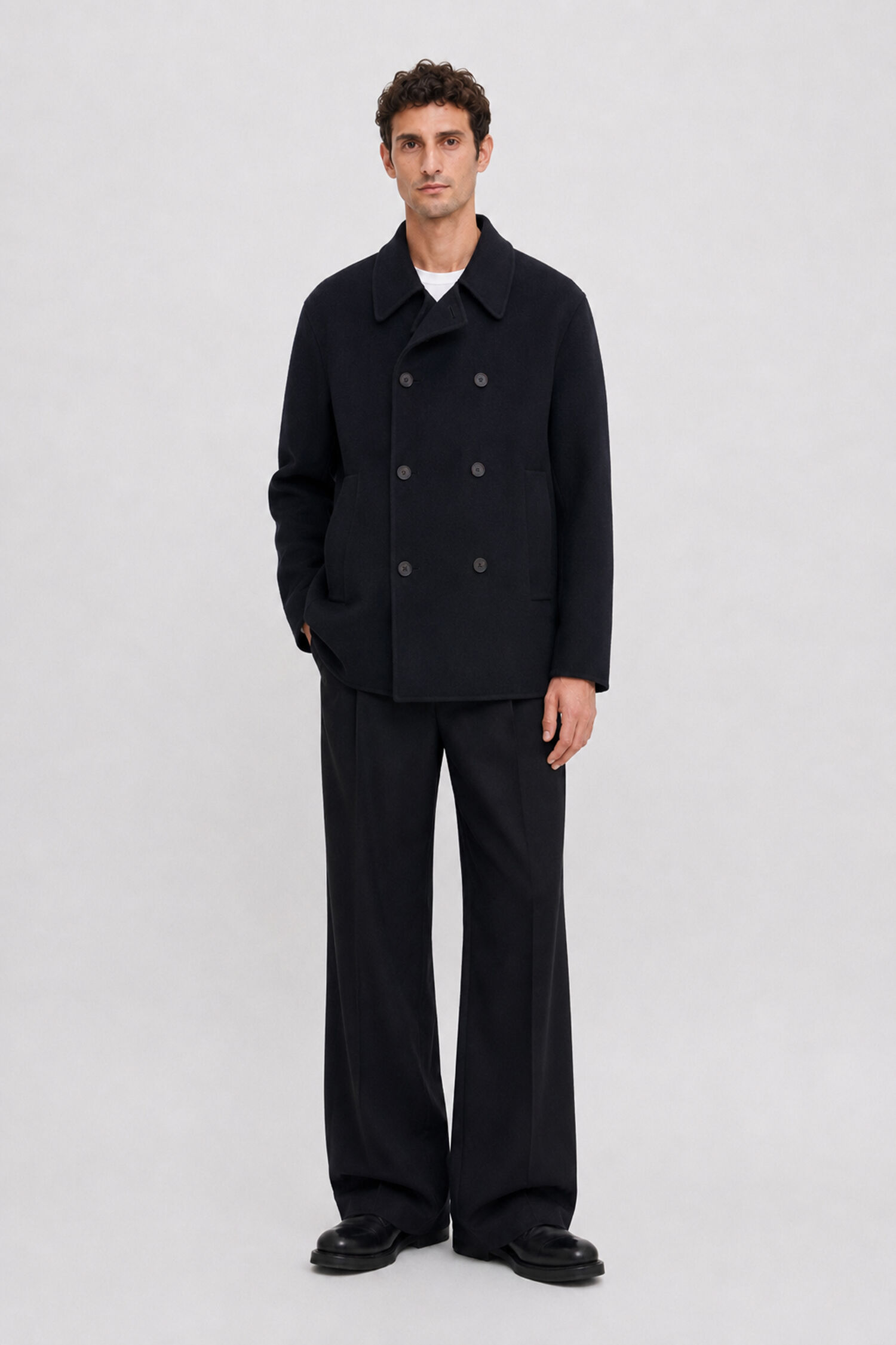 Double Faced Wool Peacoat