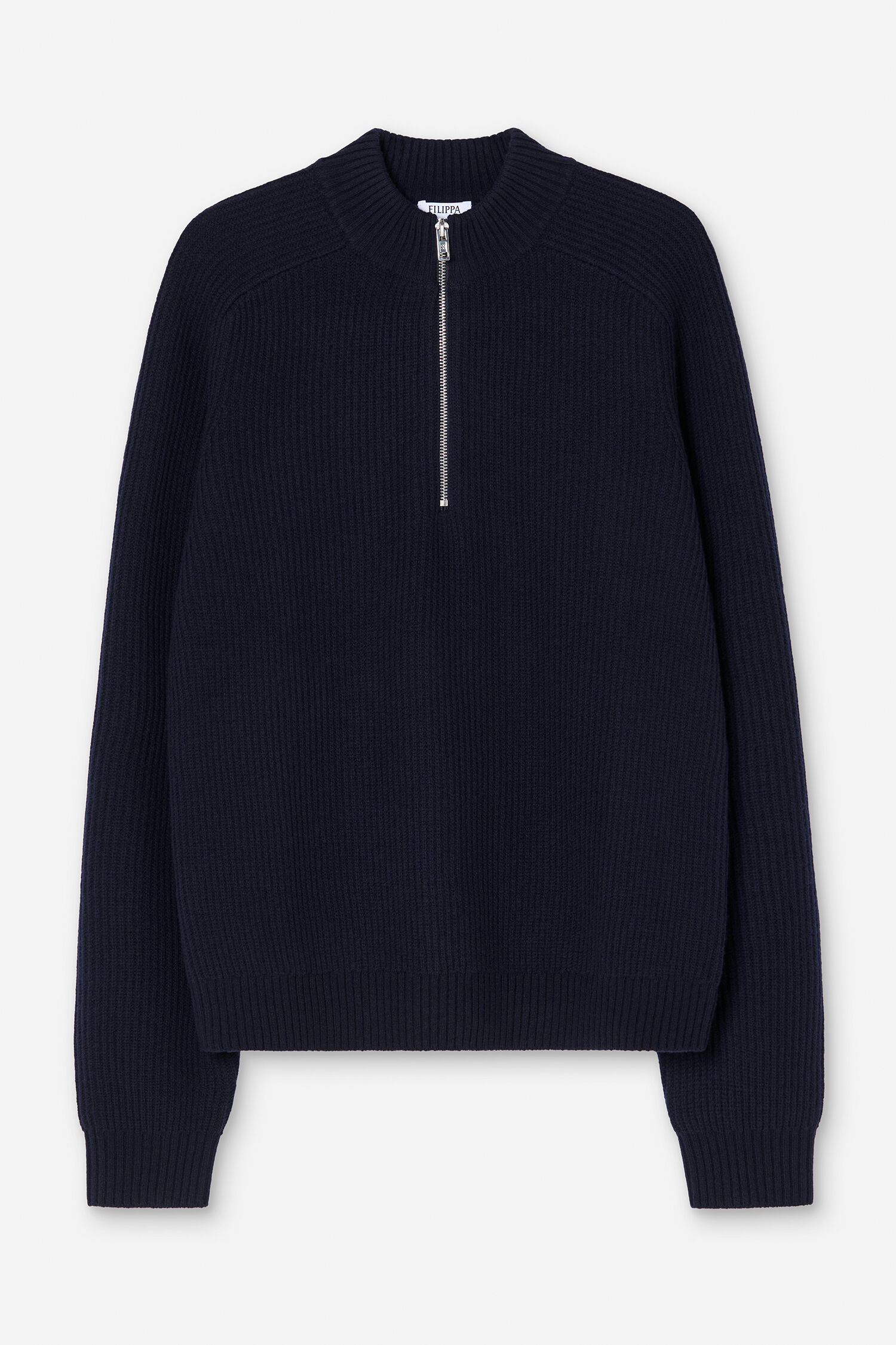 Wool Half Zip Sweater - Navy | FILIPPA K