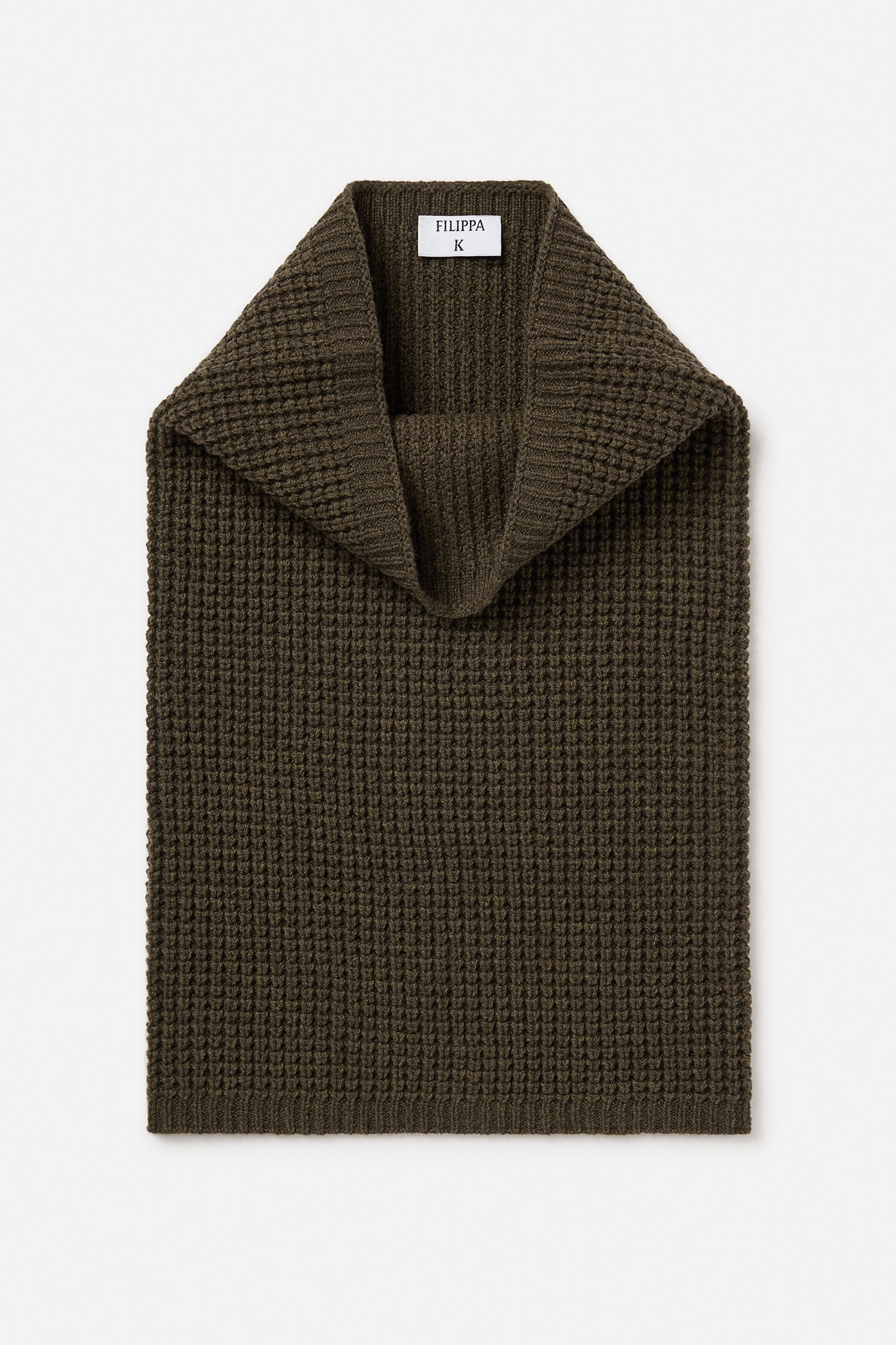Structured Wool Snood - Moss Green | FILIPPA K