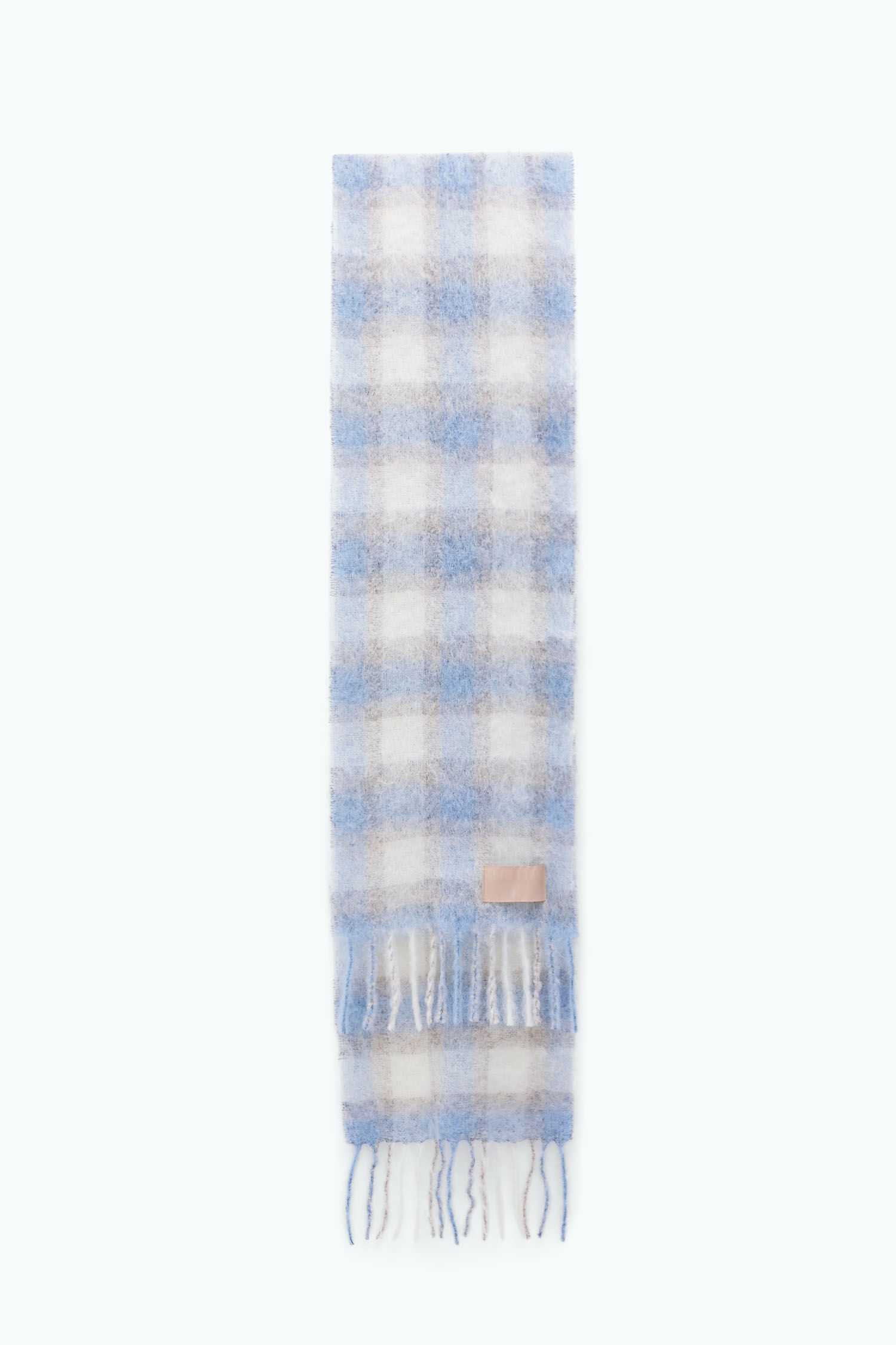 Mohair Blend Check Scarf