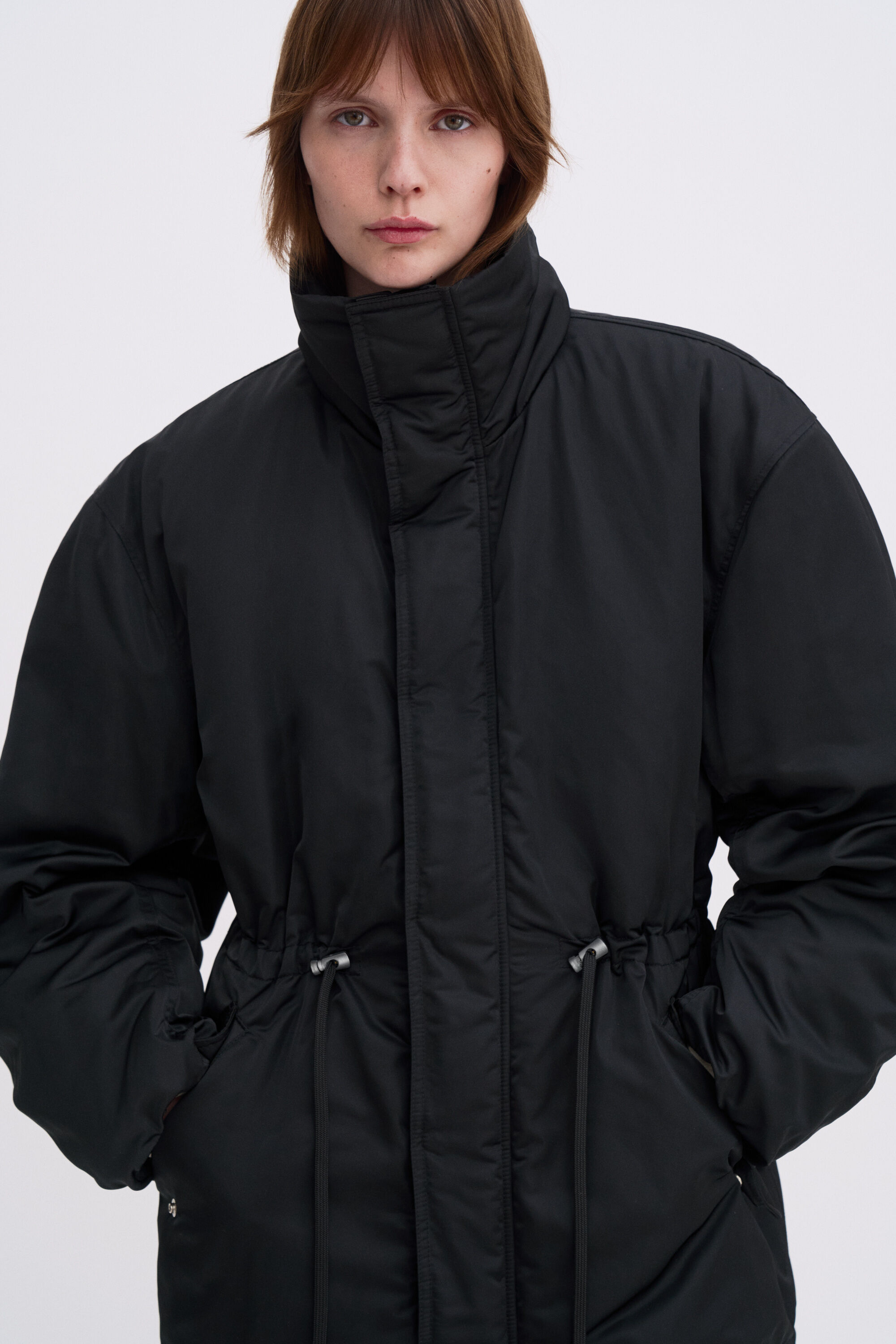 Padded Zip Jacket - Black | FILIPPA K