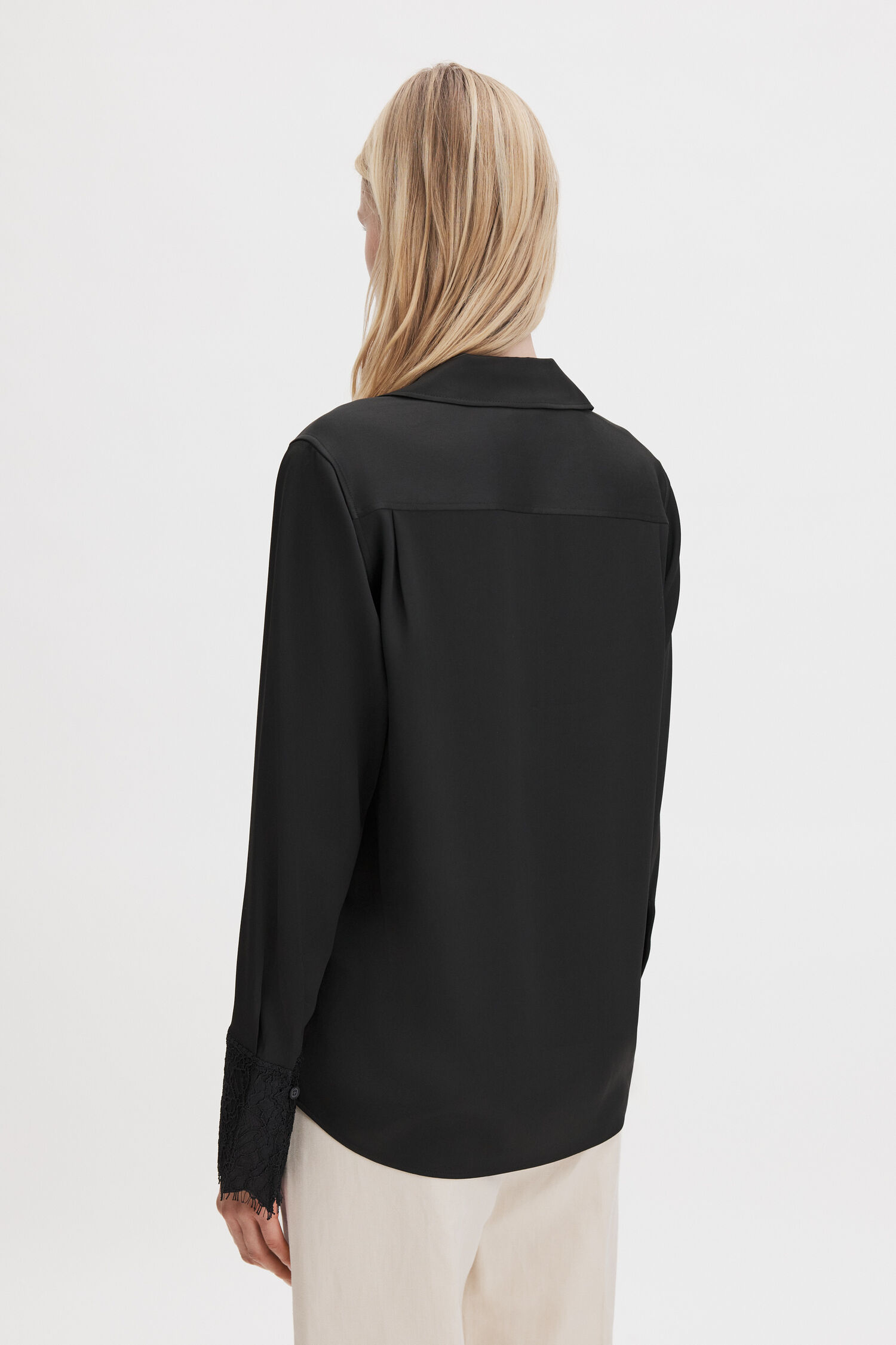 Lace Cuff Detail Blouse