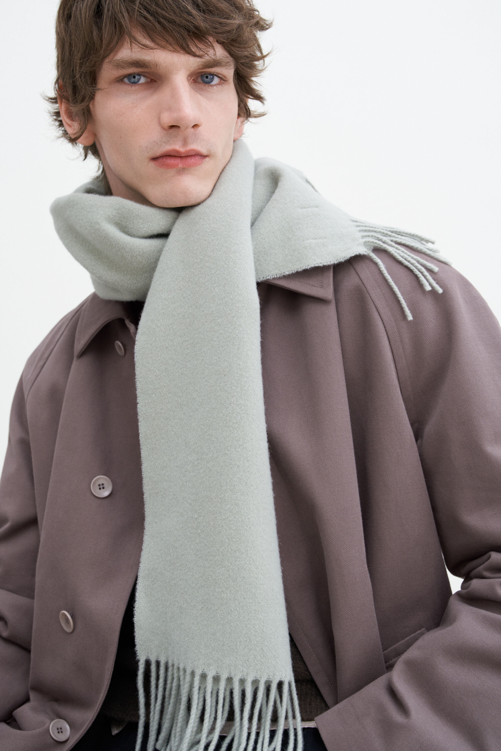 Cashmere Blend Scarf Faded Moss Filippa K