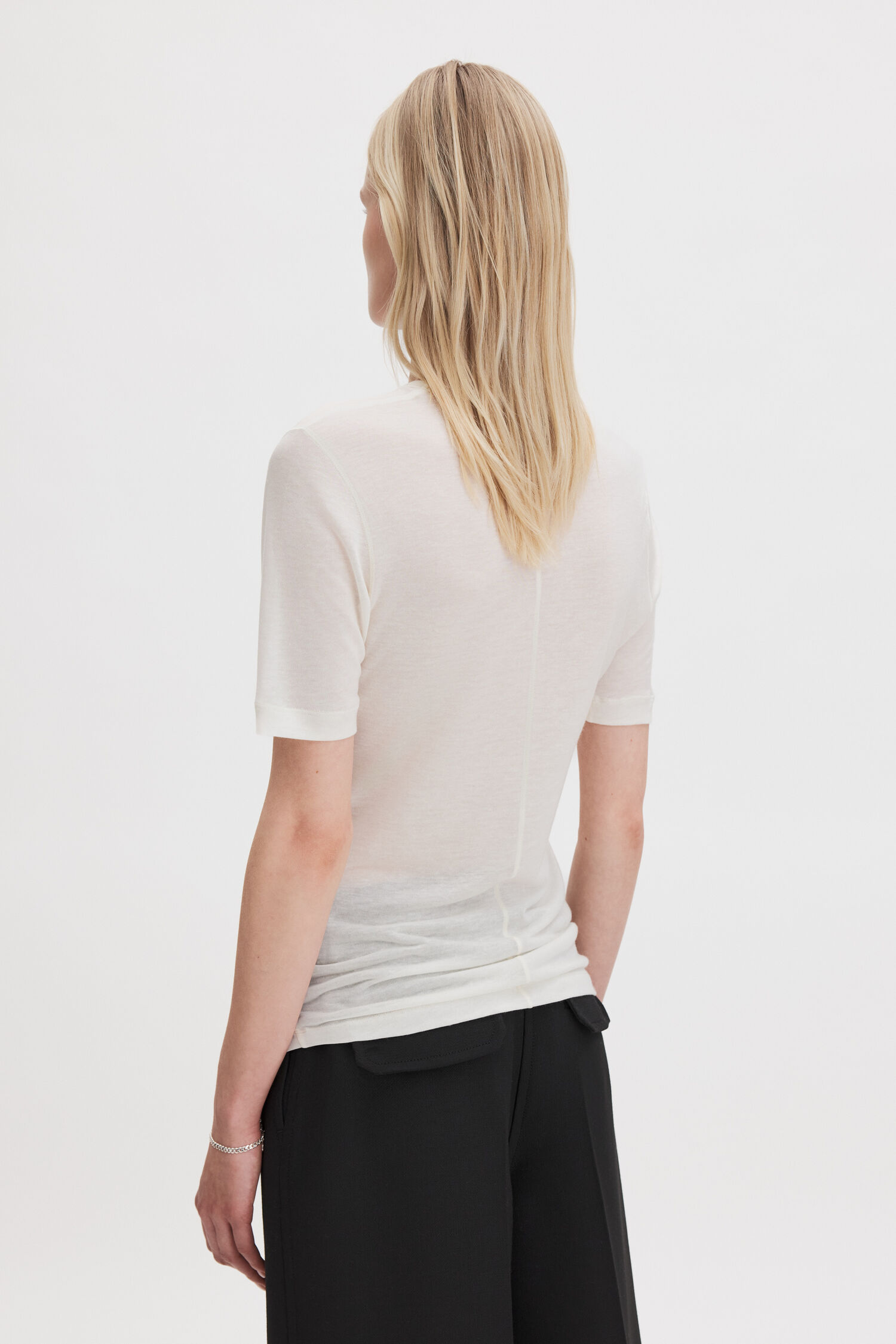 Lyocell Cashmere Scoop Neck Tee
