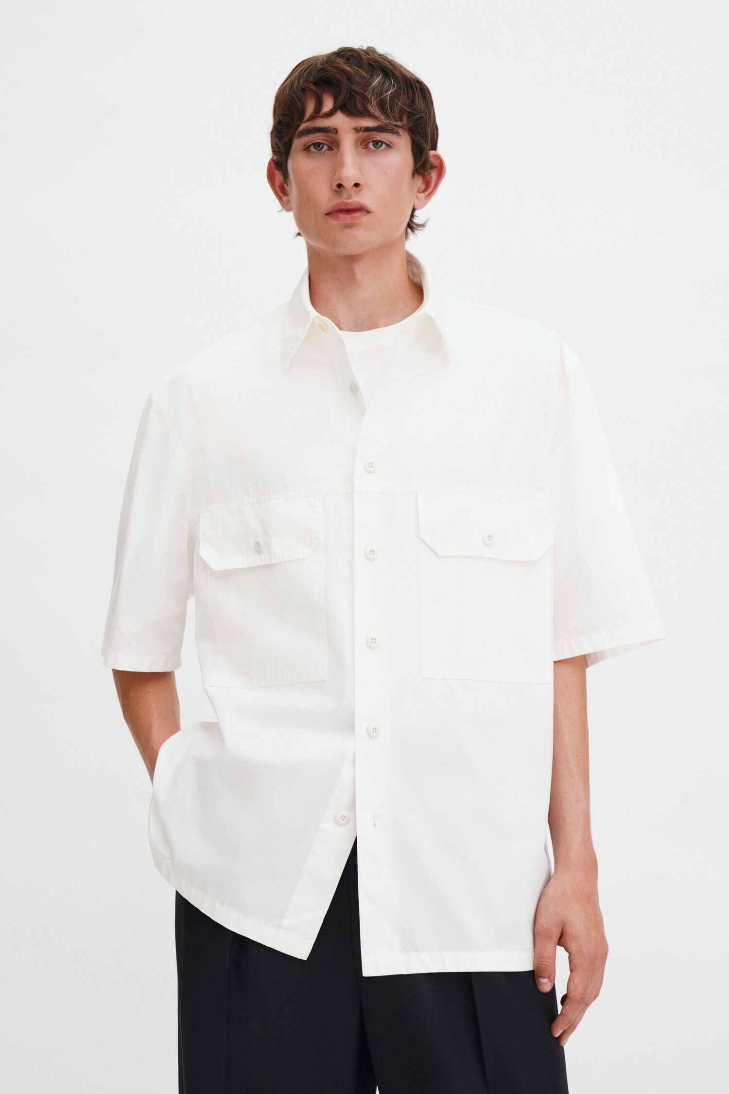 Oversized Washed Cotton Shirt