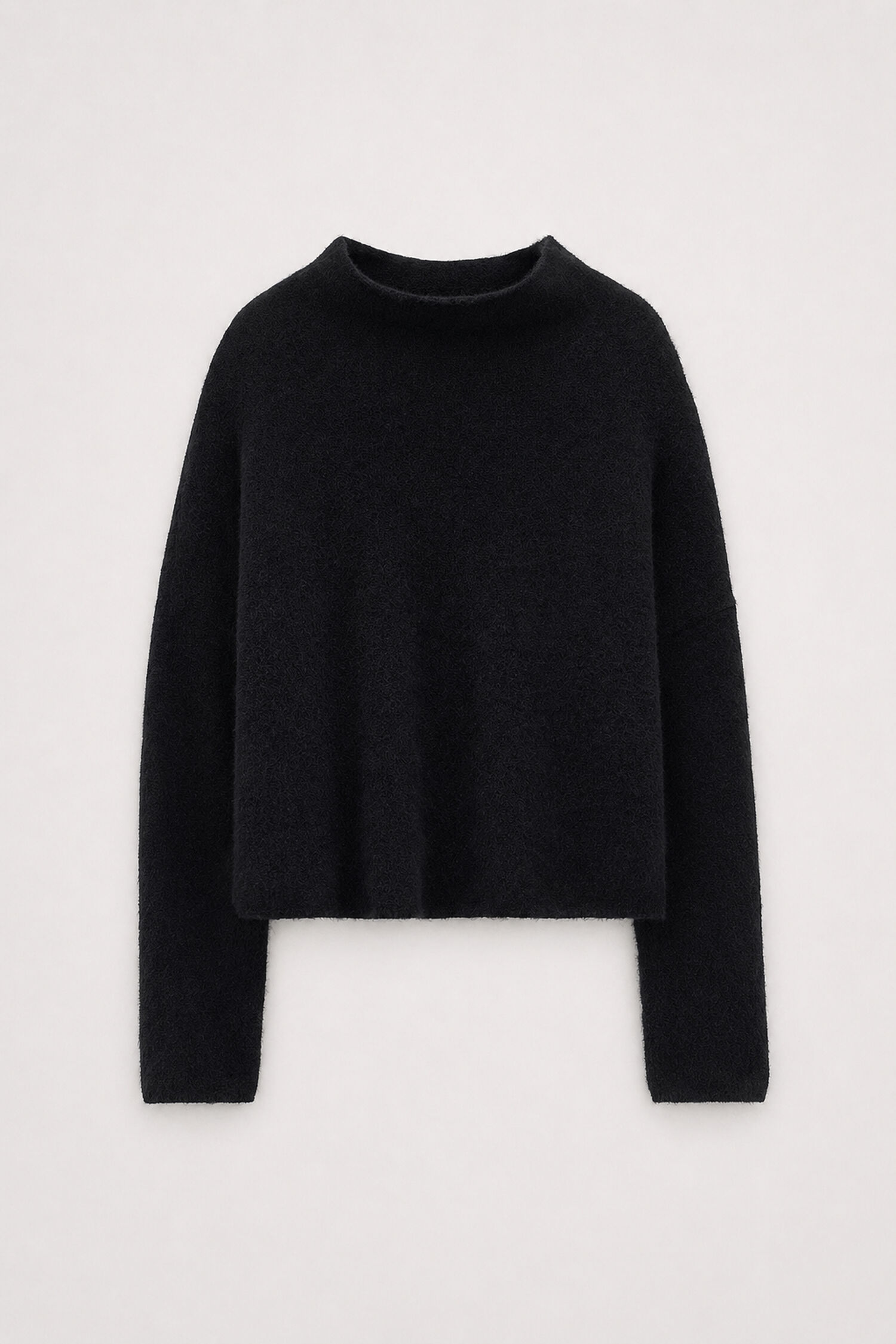 Mika Black Yak Funnelneck Sweater