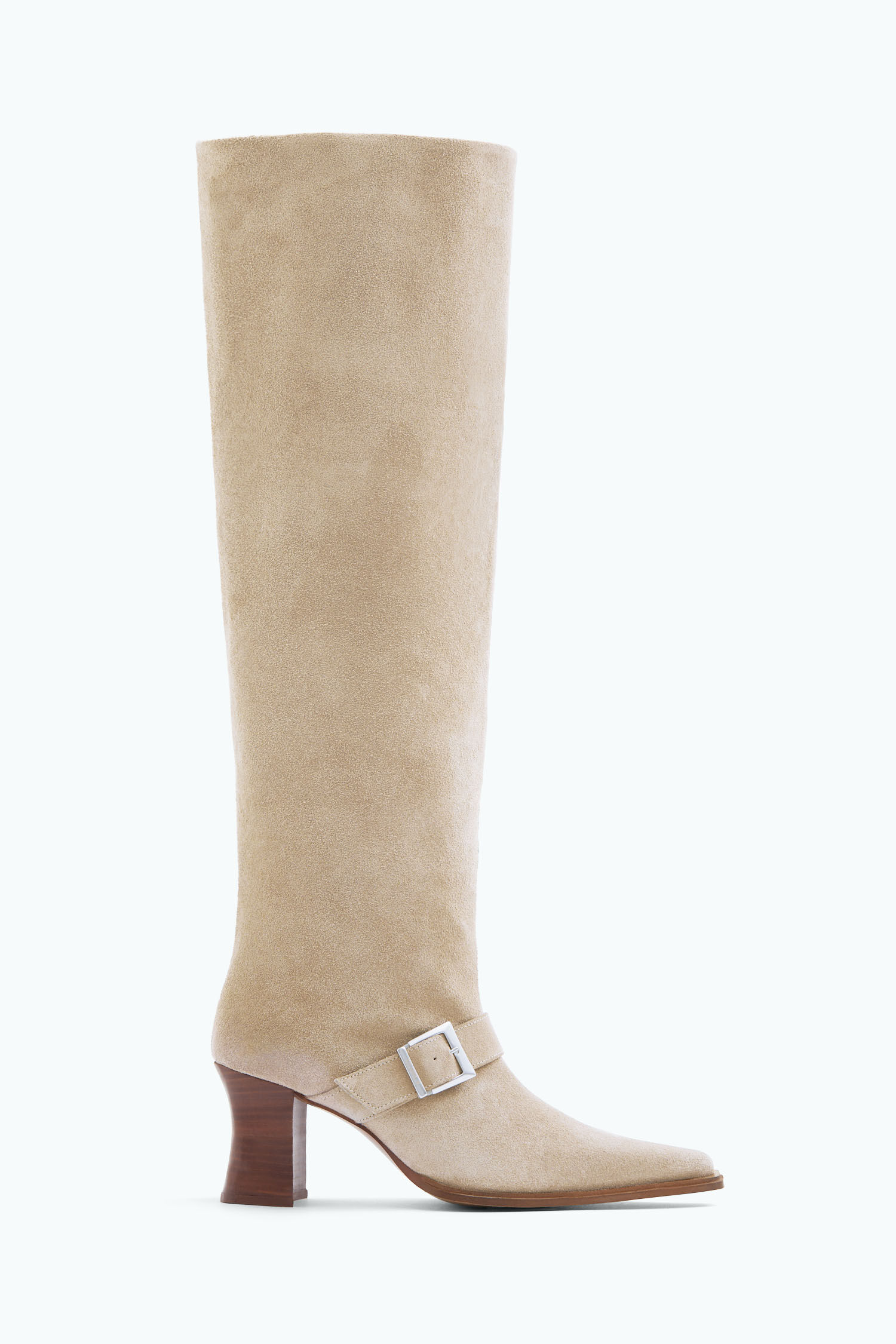 Leather Buckle Boots