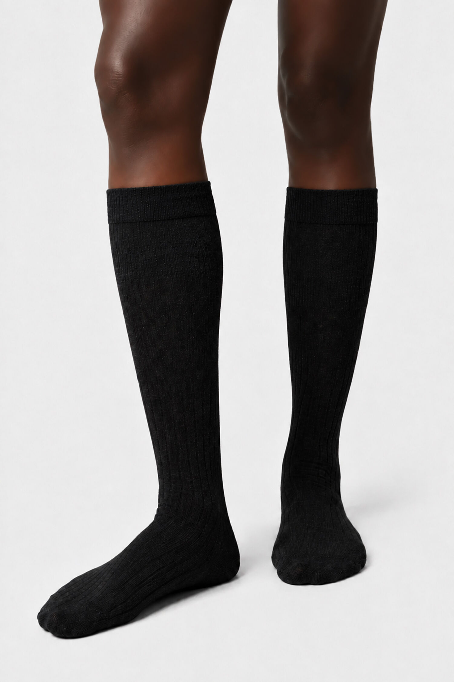 Diana Ribbed Wool Knee-High
