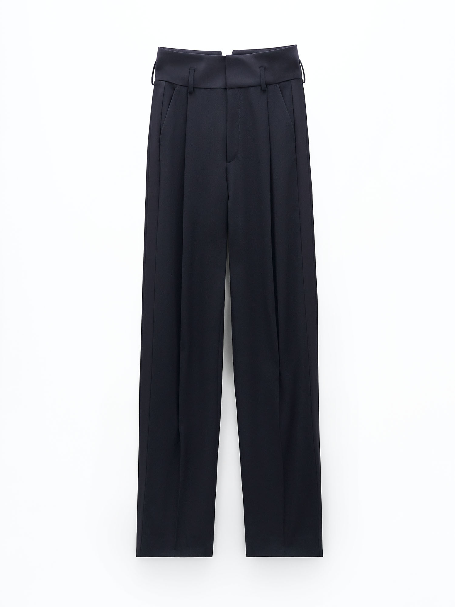Pantalon smoking deals femme taille haute