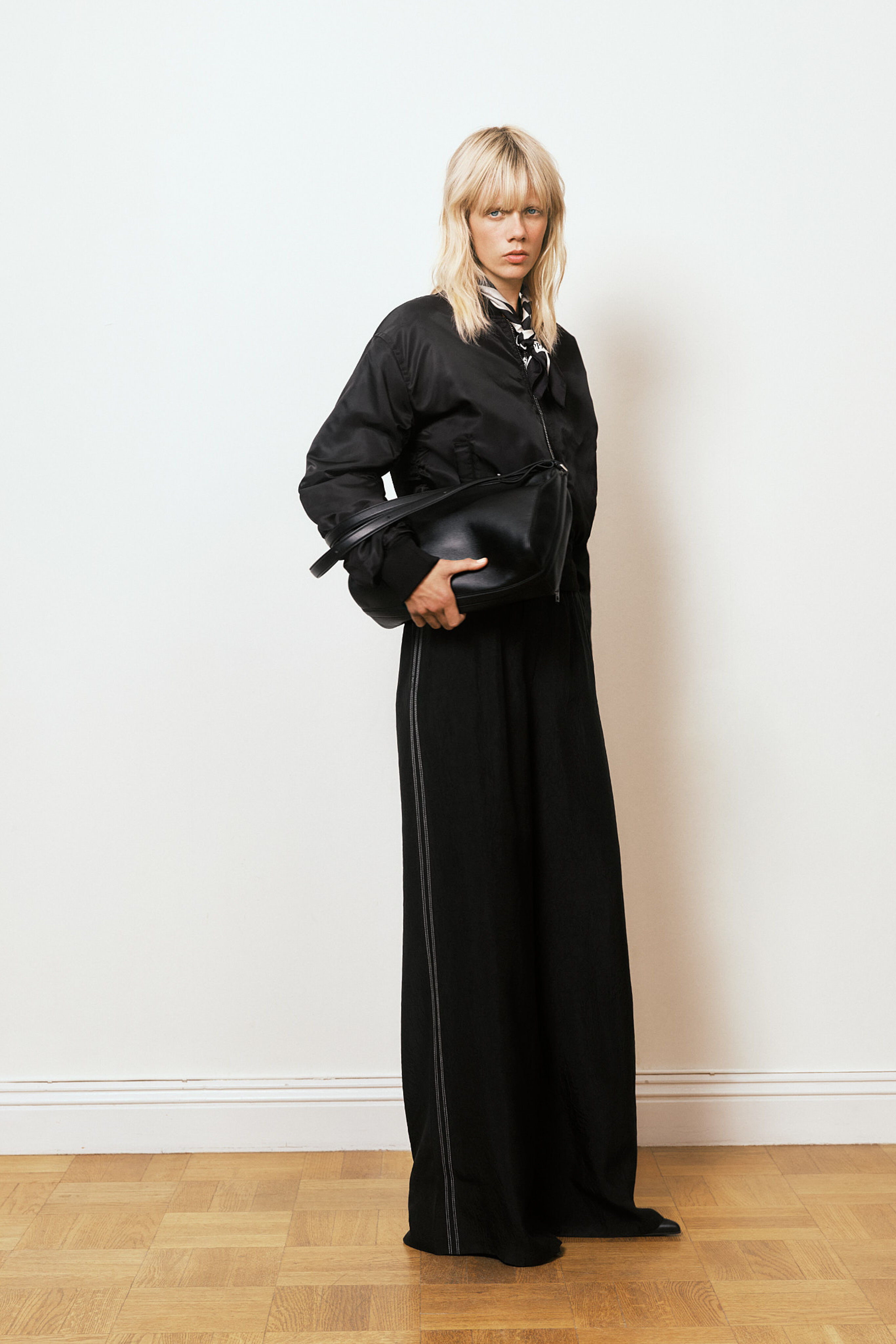 Nylon Zip Jacket - Black | FILIPPA K
