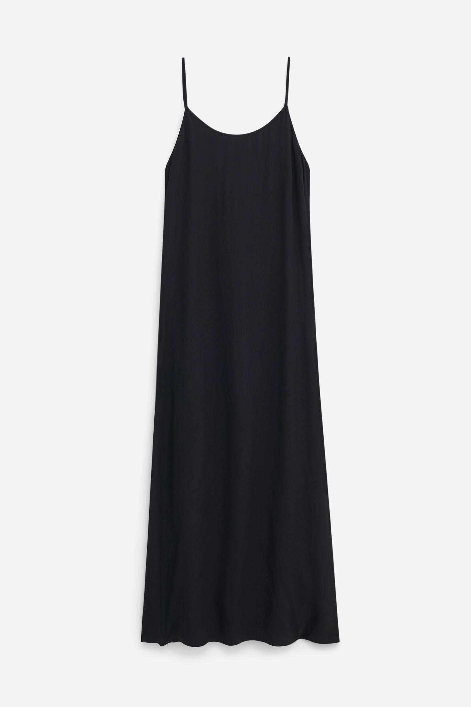 Draped Twill Strap Dress