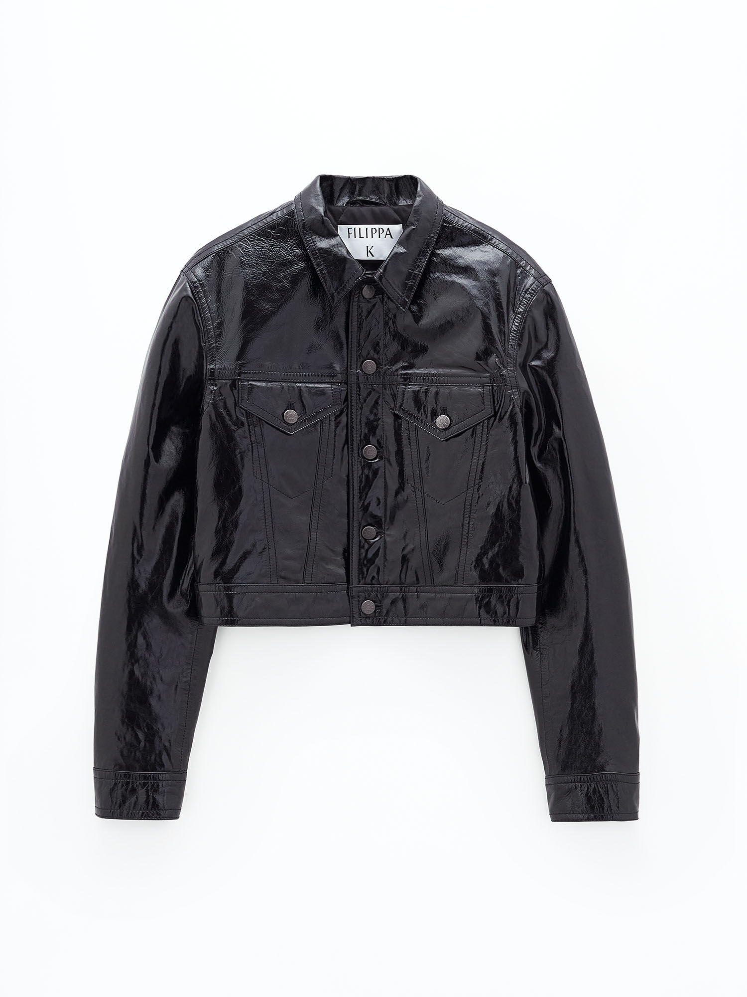 Padded Leather Jacket Black Filippa K