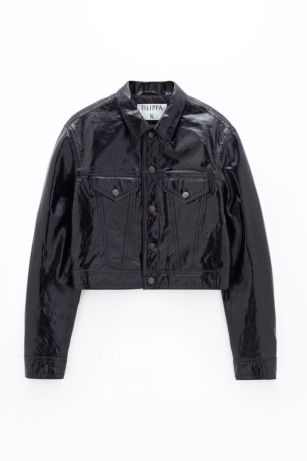 Padded Leather Jacket - Black | Filippa K