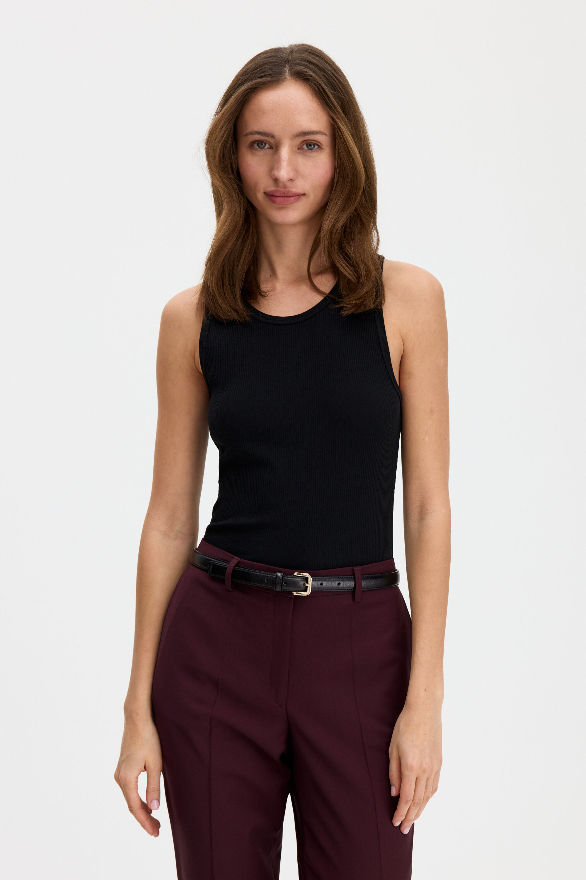 Fine Rib Tank - Black | FILIPPA K
