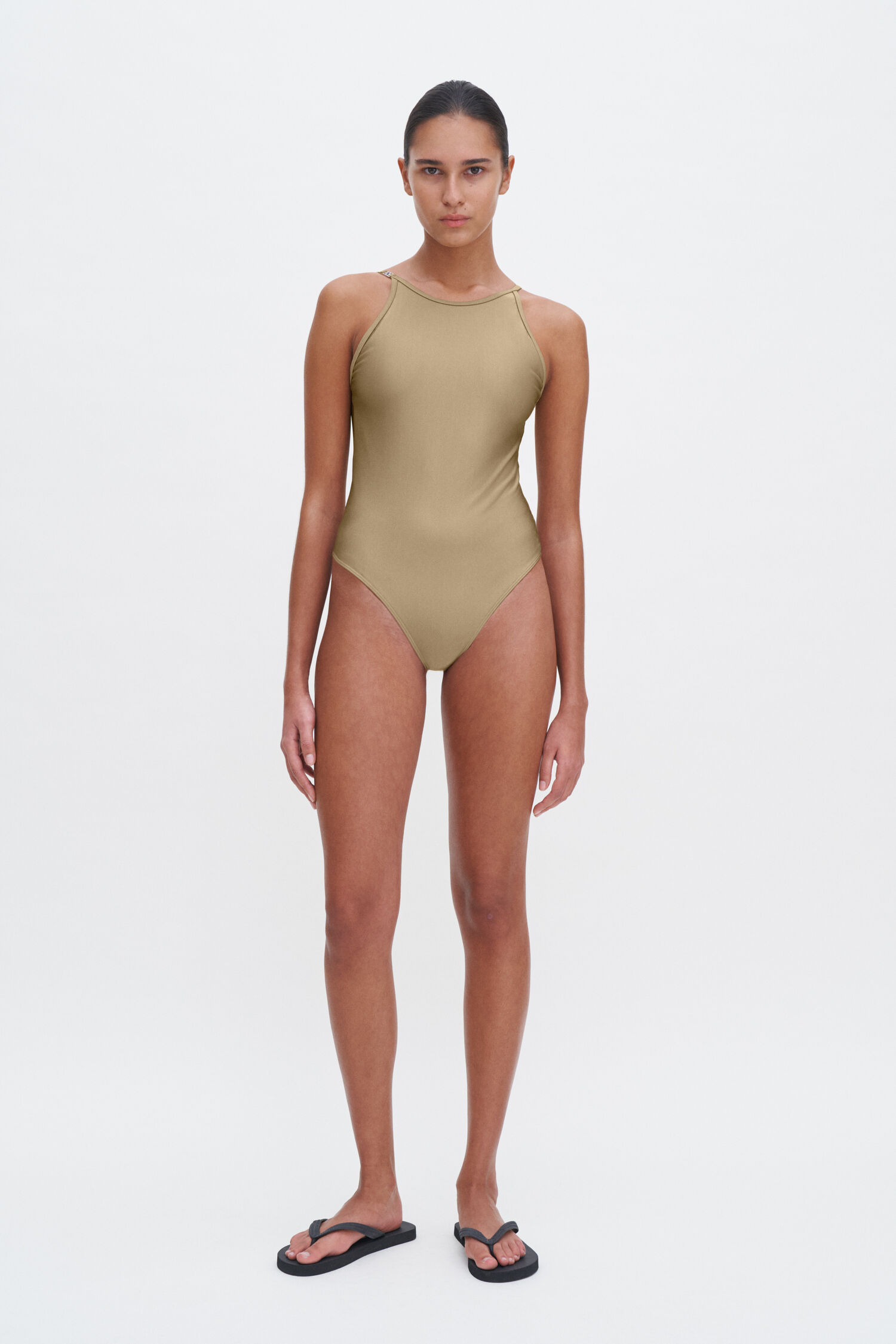 Deep Back Shimmer Swimsuit