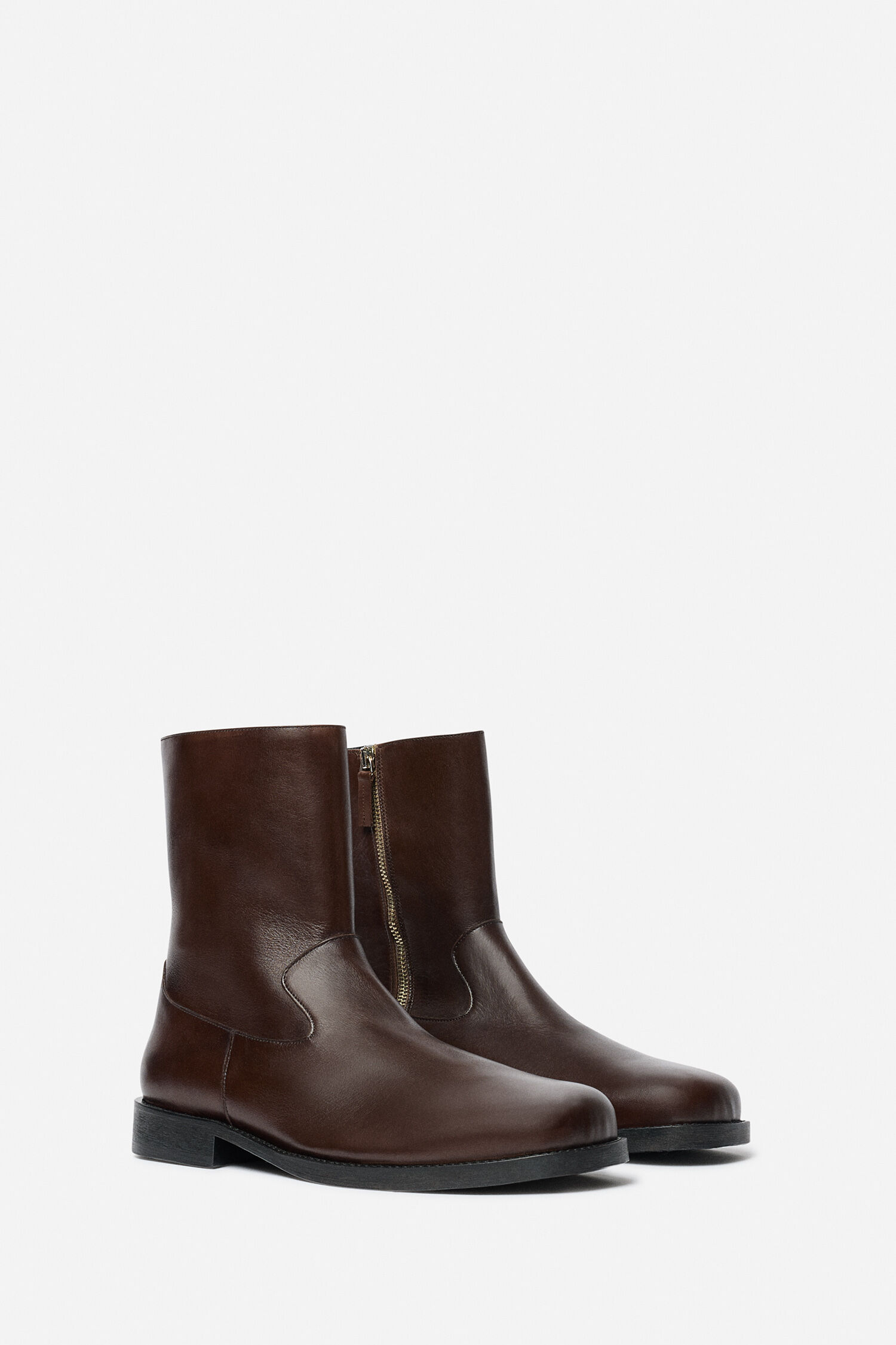 Leather Ankle Boot - Brown | FILIPPA K