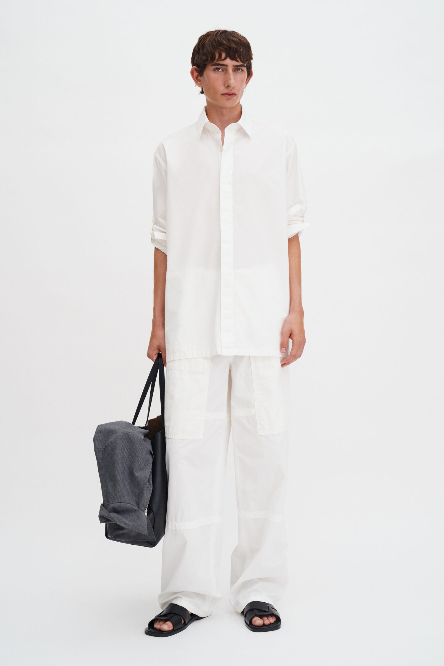 Rolled Sleeve Cotton Shirt