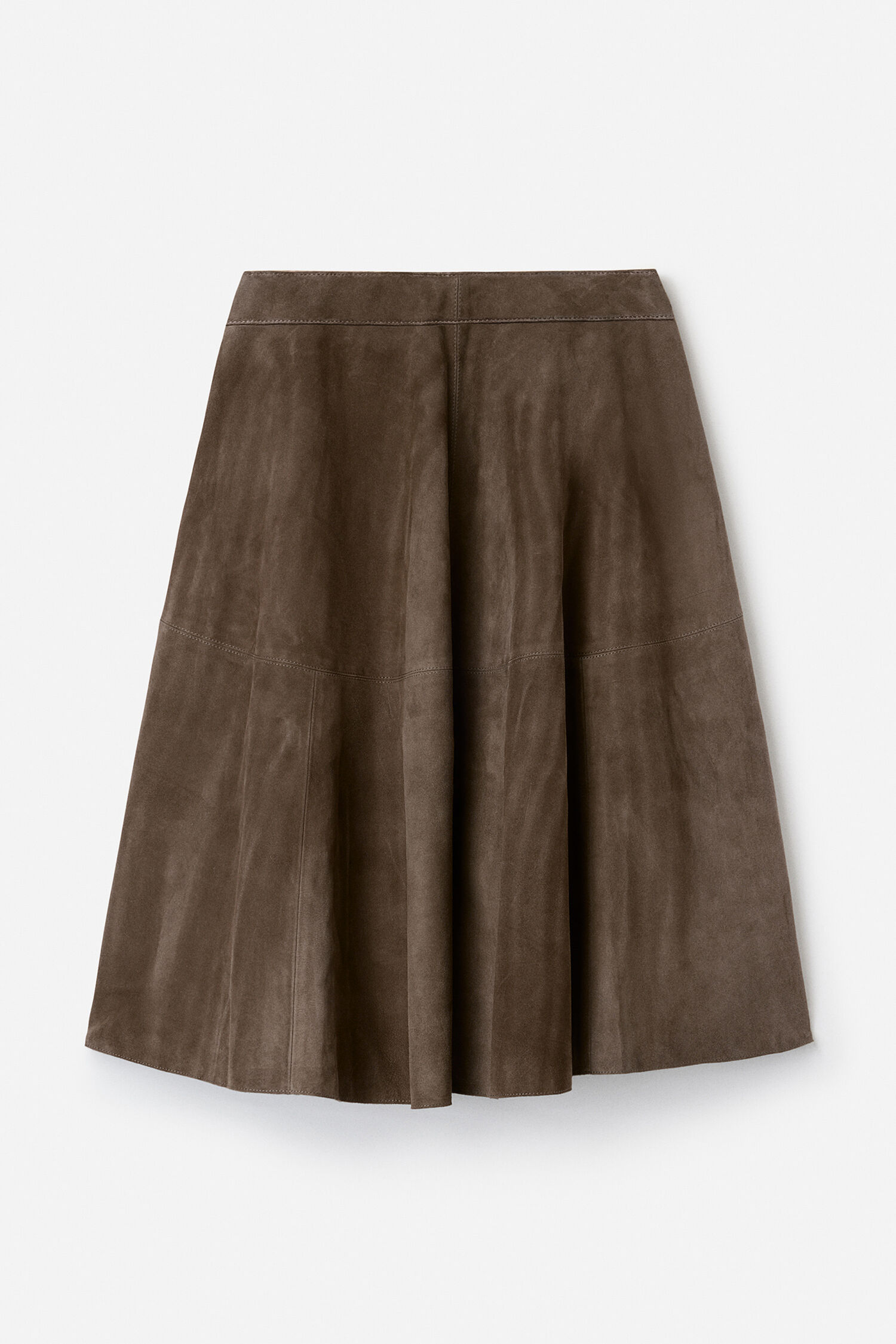 Suede Flared Skirt