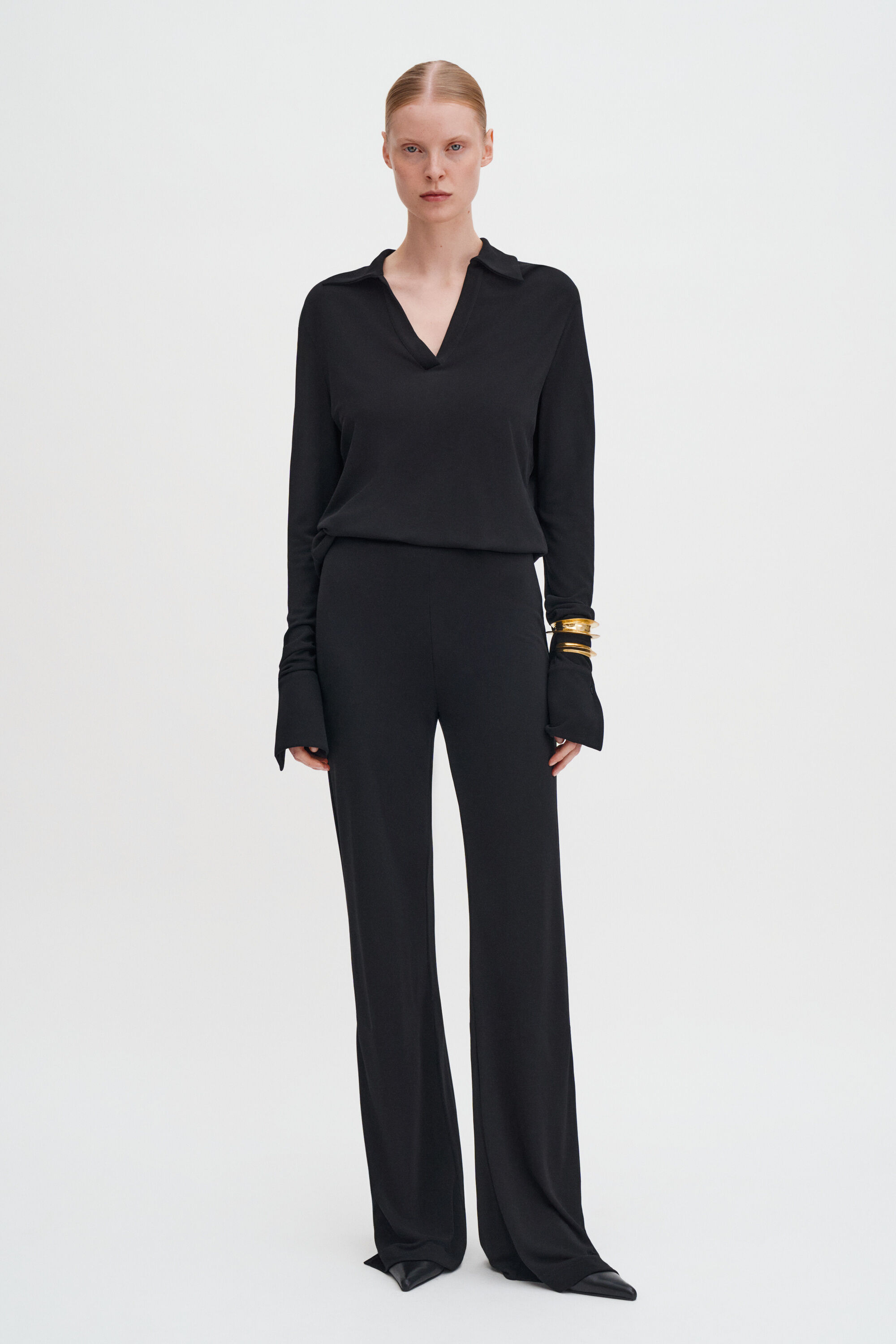 Freja Crépe Trousers - Black | FILIPPA K