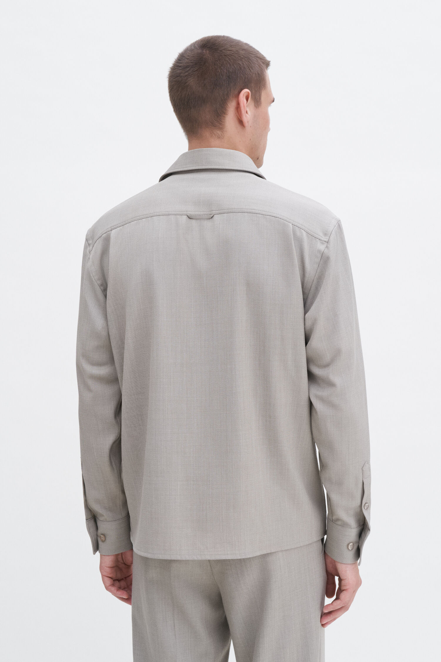 Boxy Wool Twill Shirt