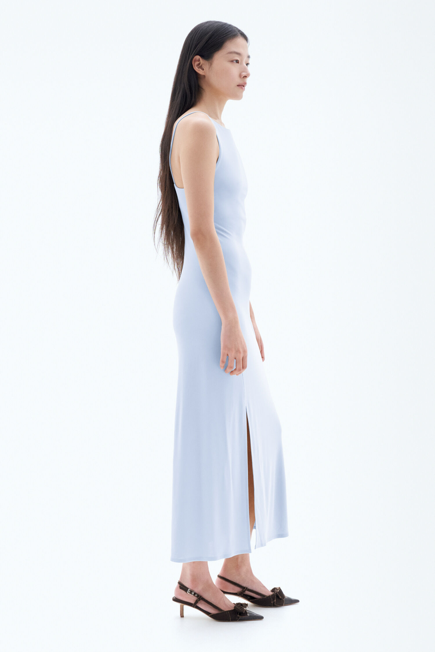 High Neck Slip Dress