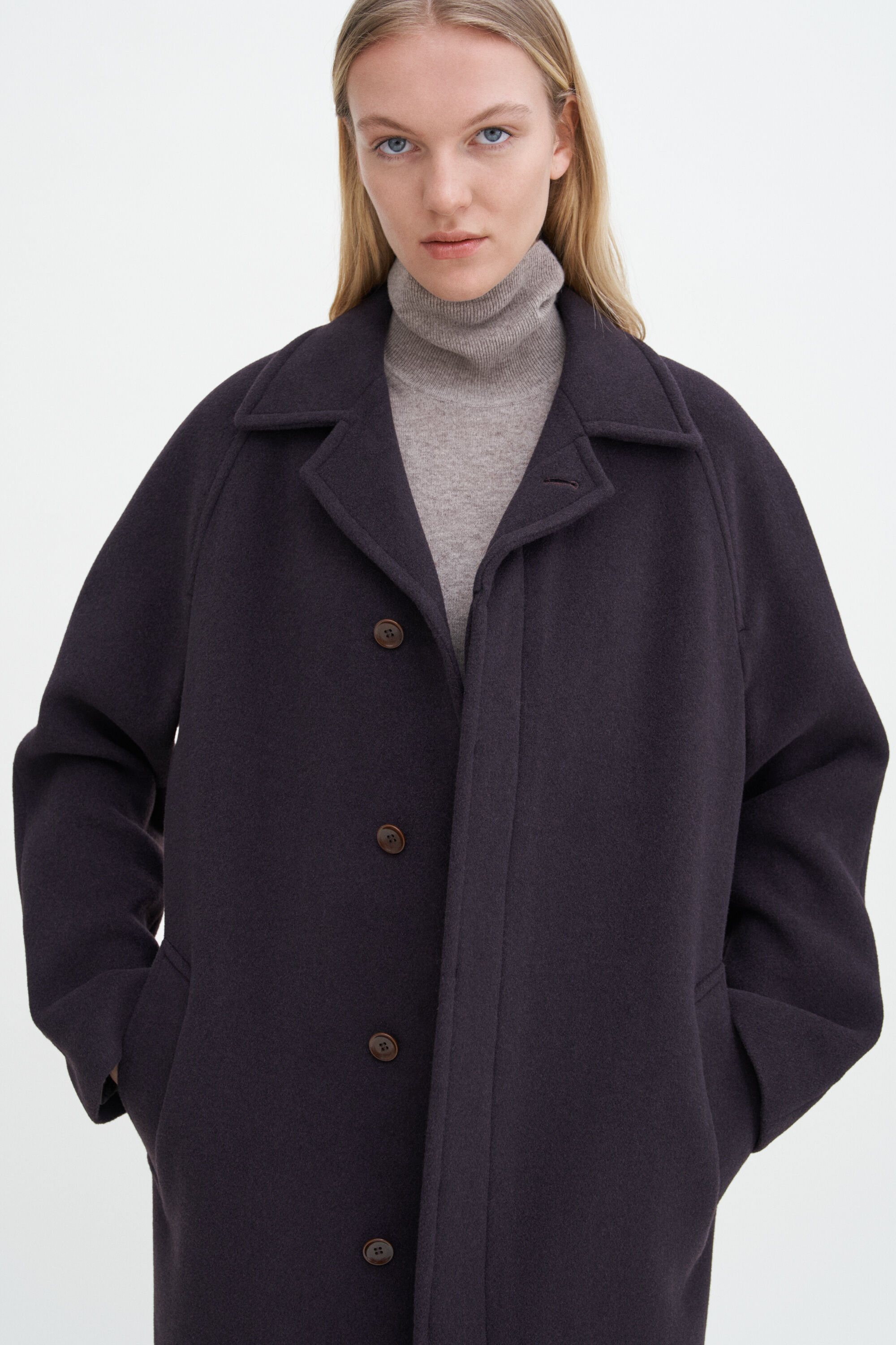 Wool Carcoat Dark Burgundy Filippa K
