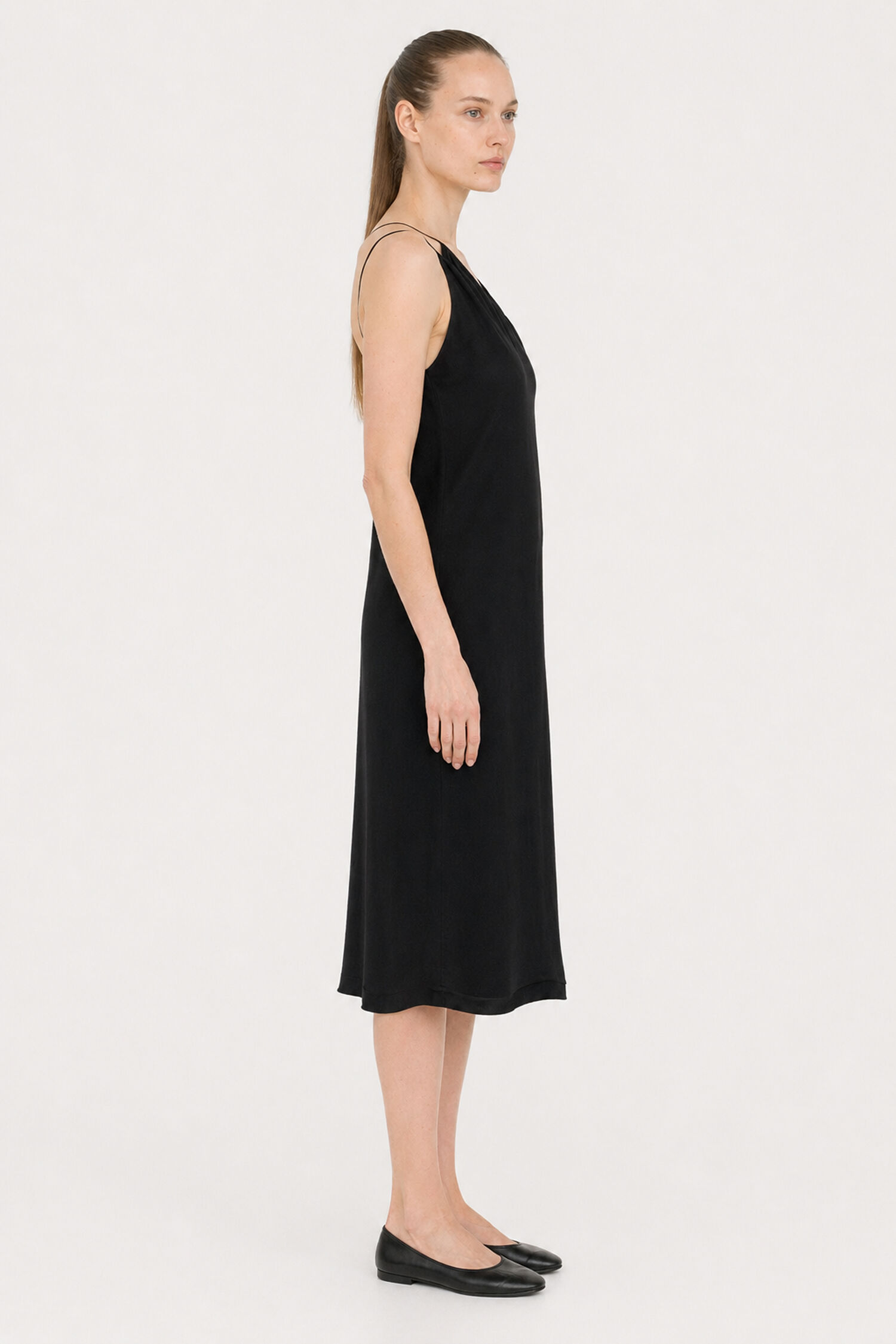 Asymmetric Seersucker Dress