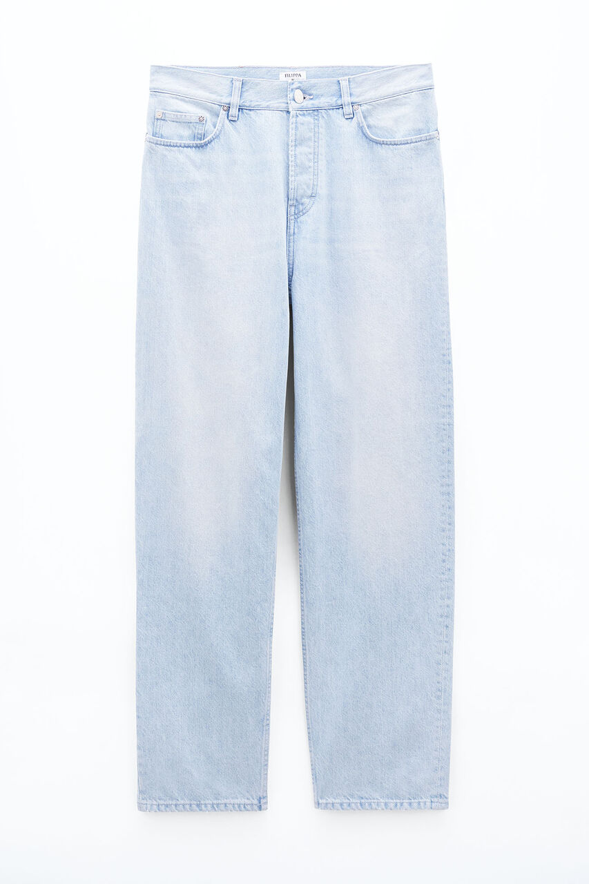 Jeans in Tapered-Passform mit weitem Beinschnitt