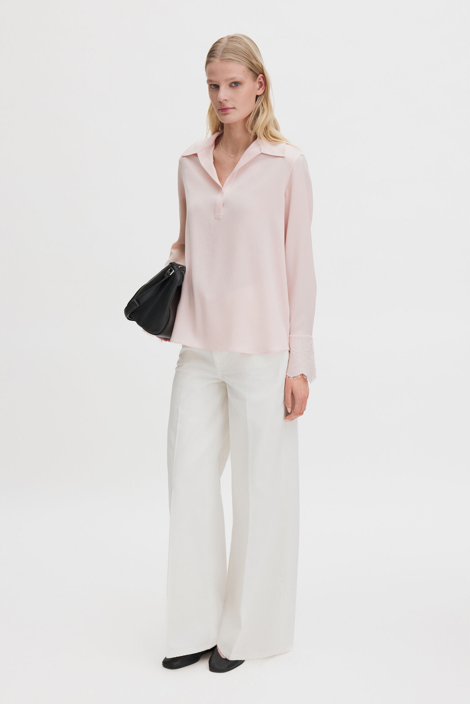 Lace Cuff Detail Blouse