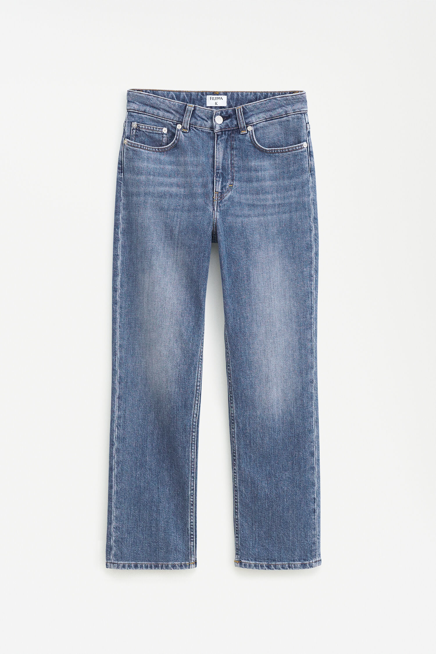 Stella Cropped Mid Blue Wash