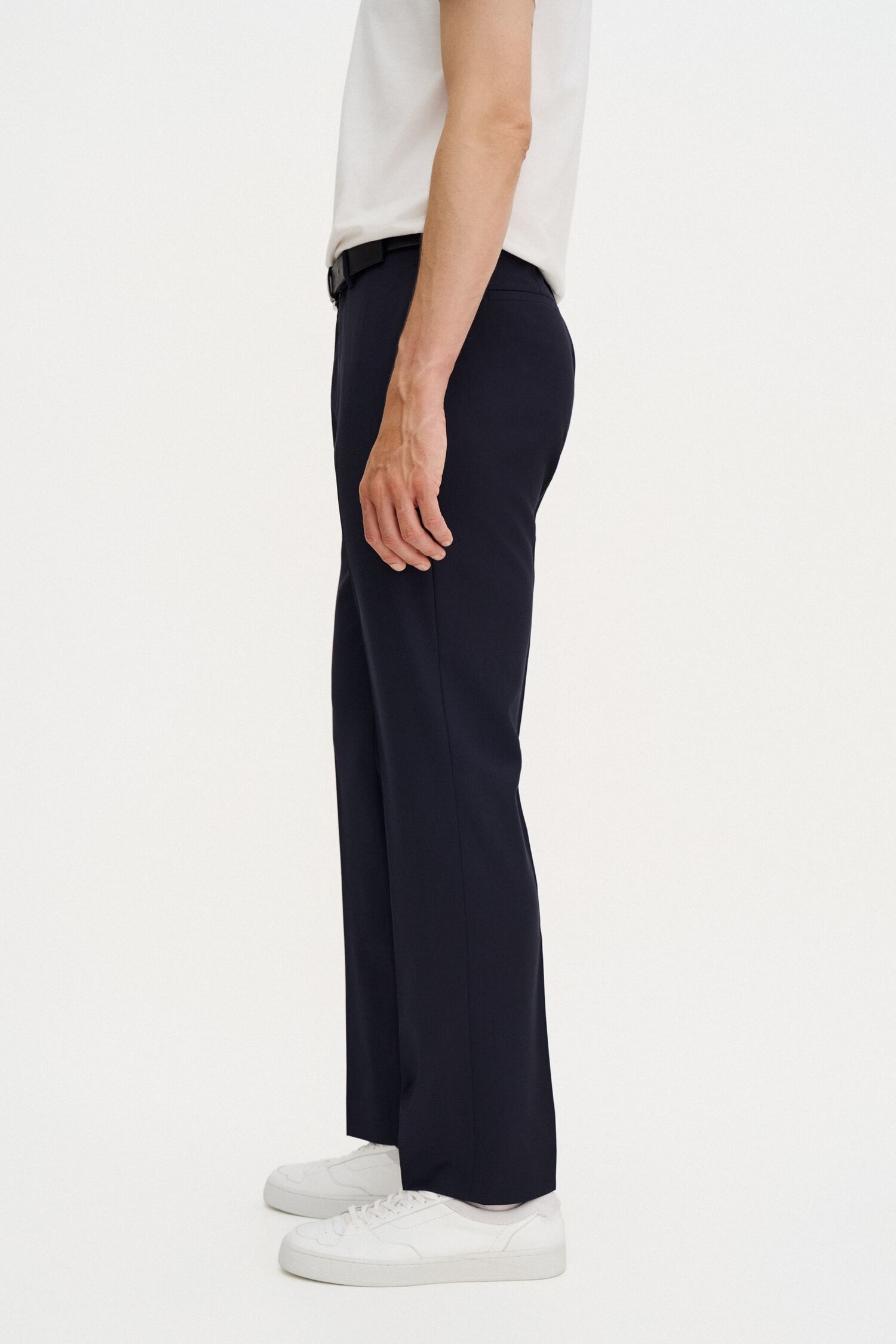 Slim Tapered Wool Trousers