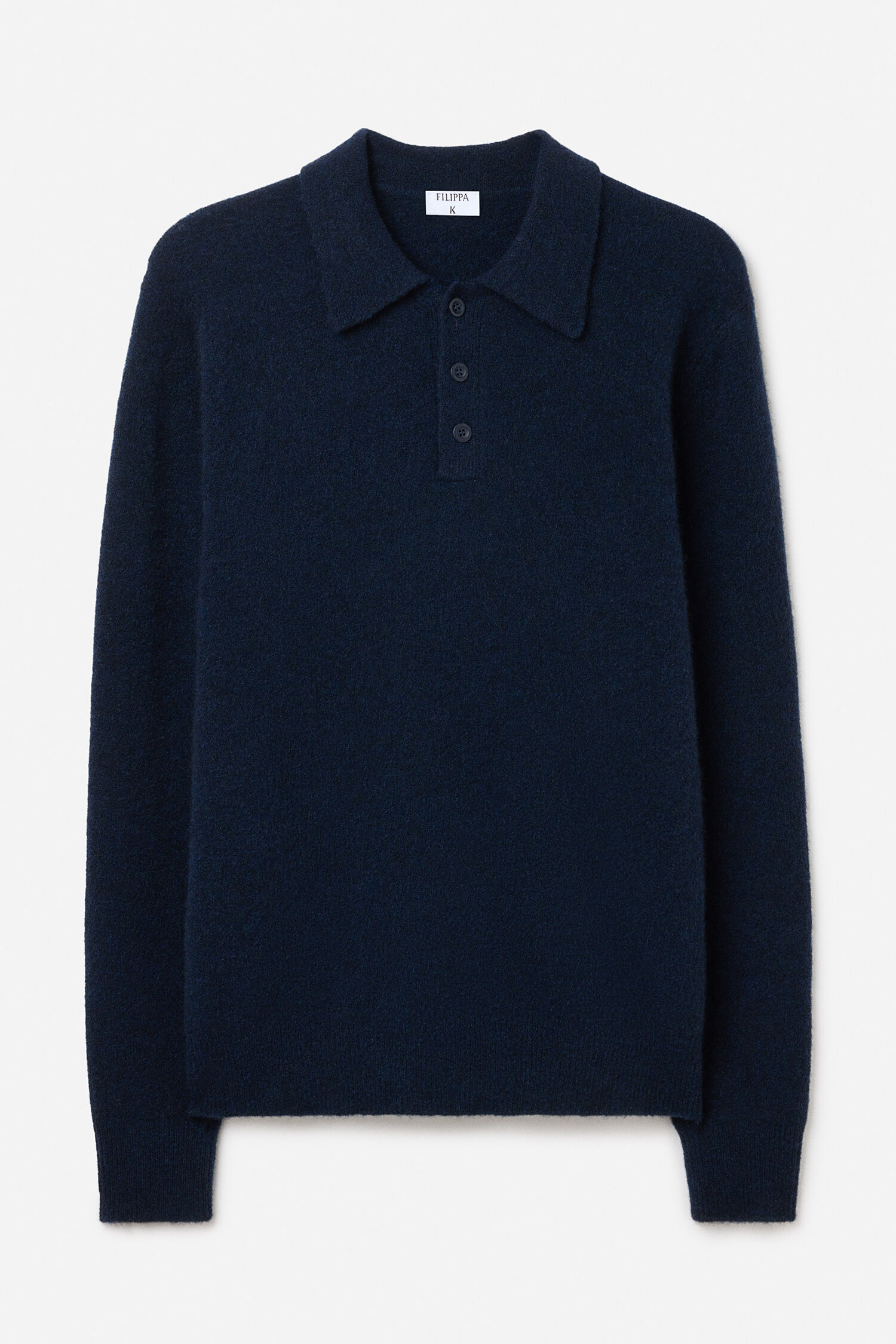 Yak Wool Polo Sweater - Navy | FILIPPA K