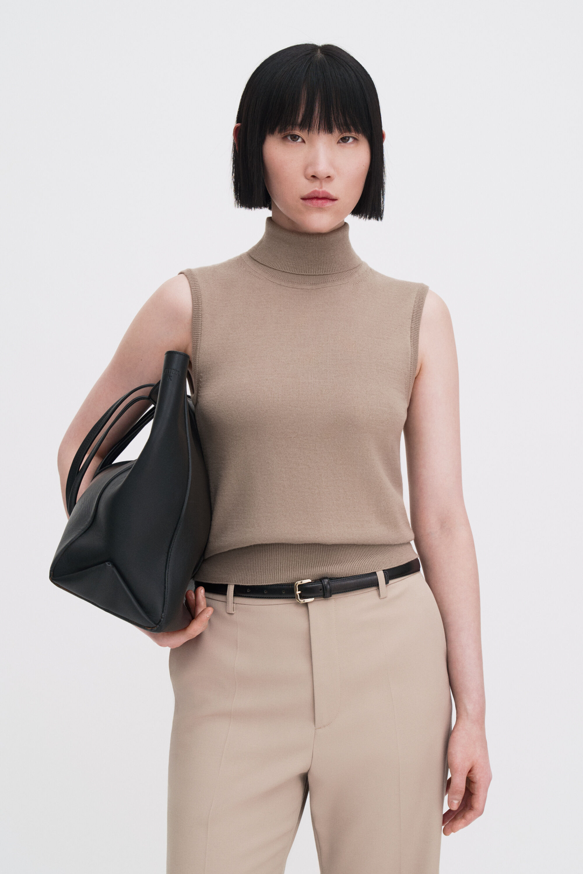 Turtleneck Vest - Sandstone | FILIPPA K