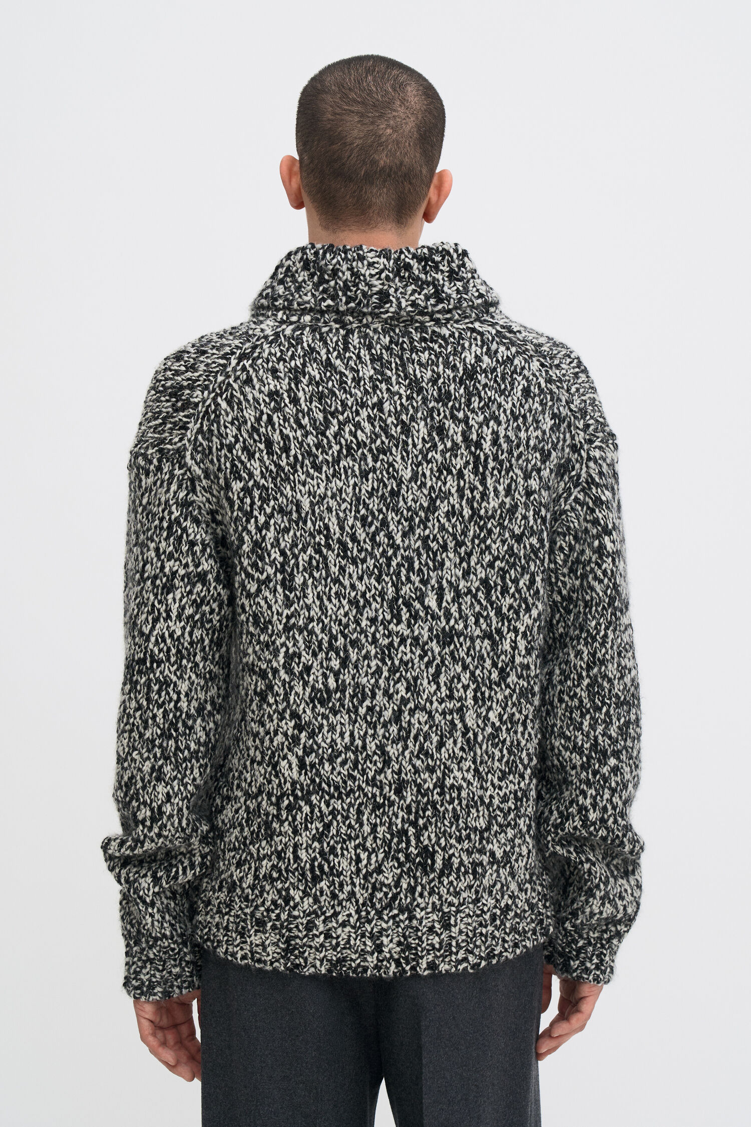 Shawl Collar Mouliné Sweater