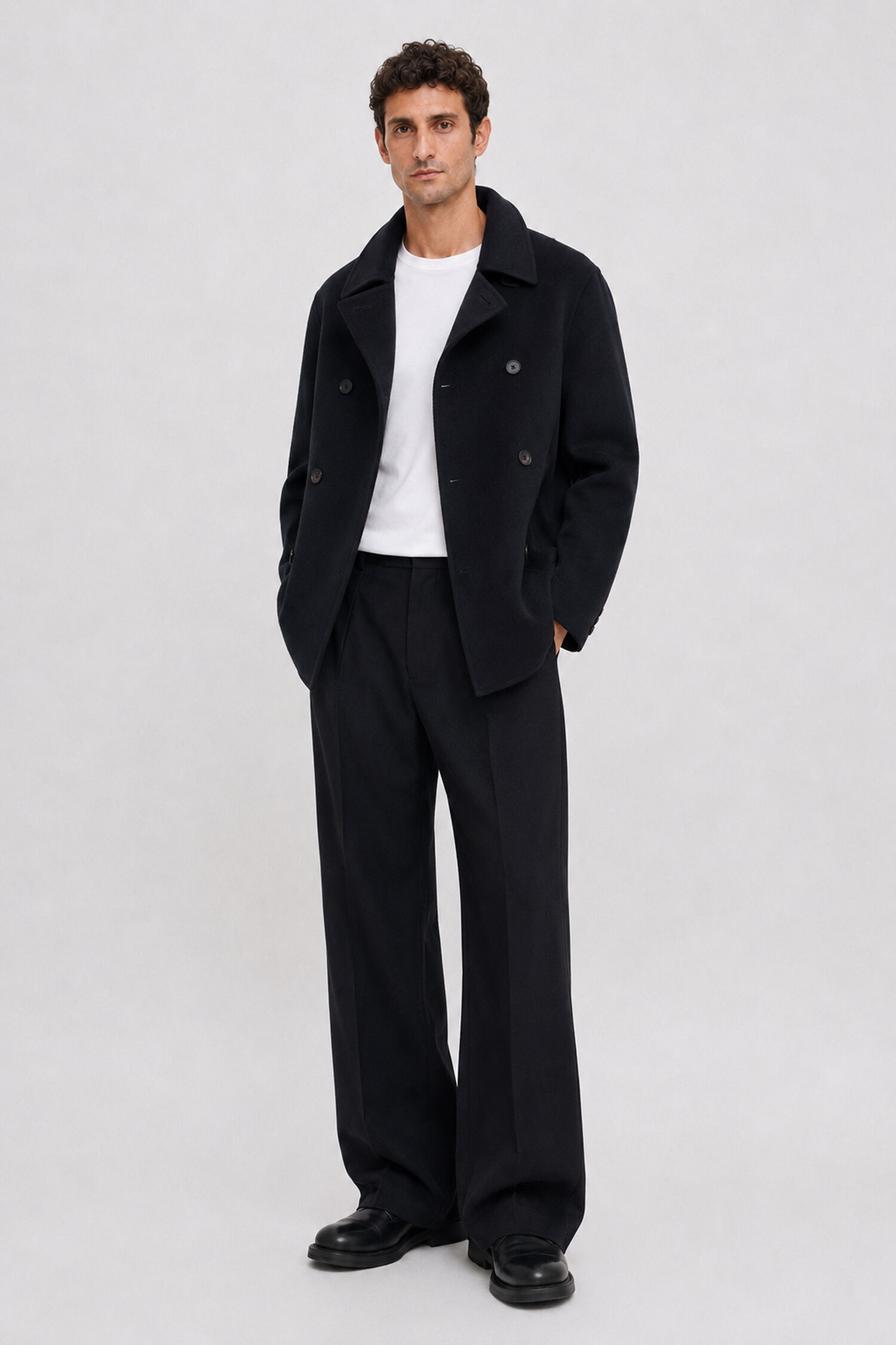 Double Faced Wool Peacoat