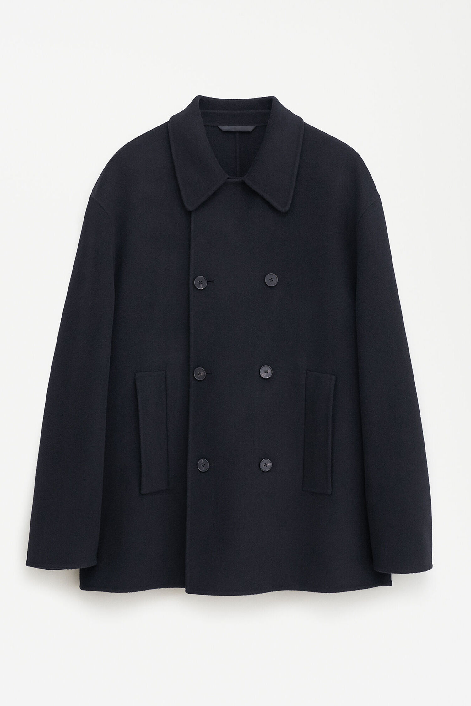 Double Faced Wool Peacoat - Black | FILIPPA K