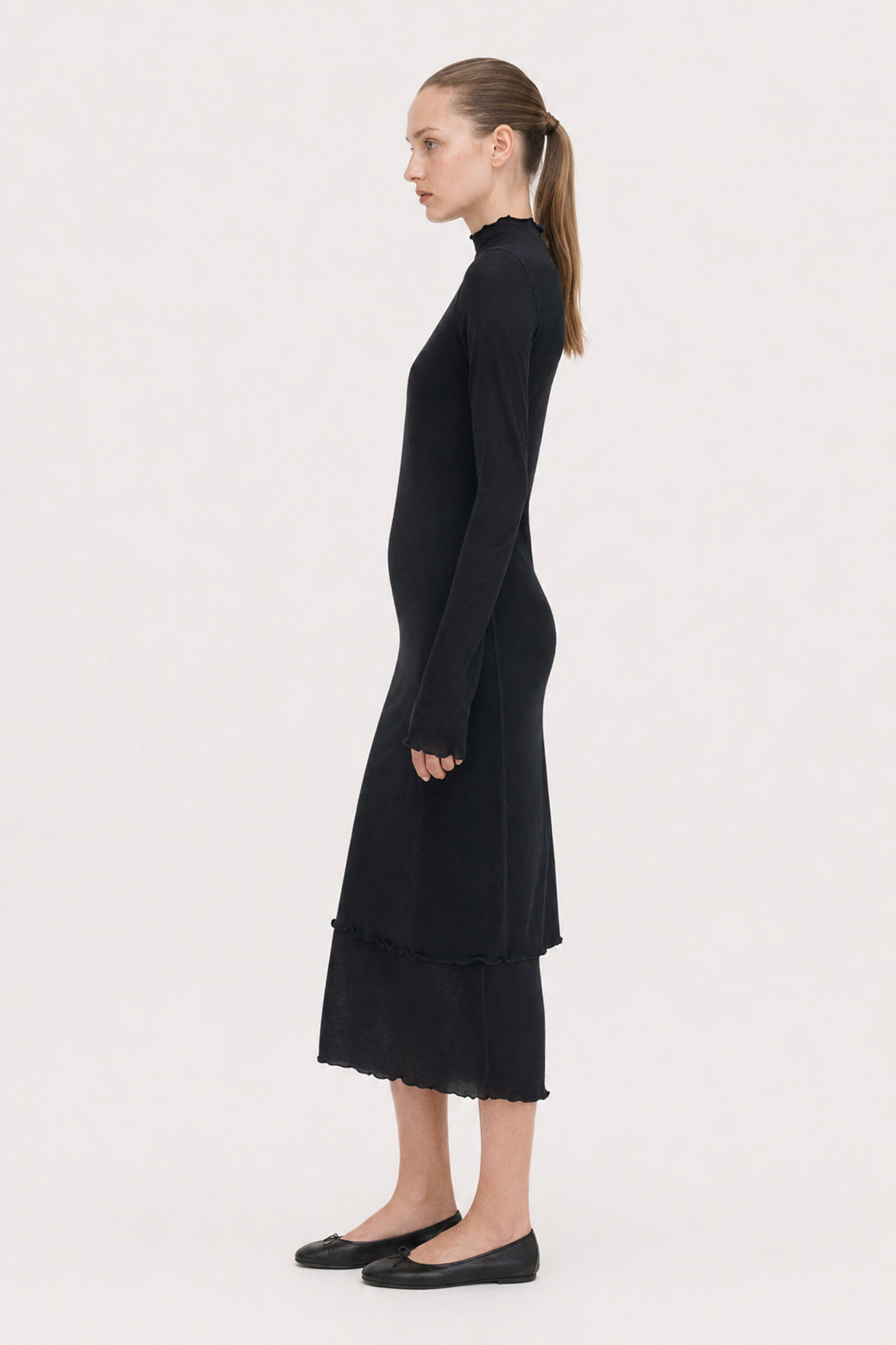 スカート IMAVAL Layered Frill Dress Layered Frill Dress - Black | FILIPPA K