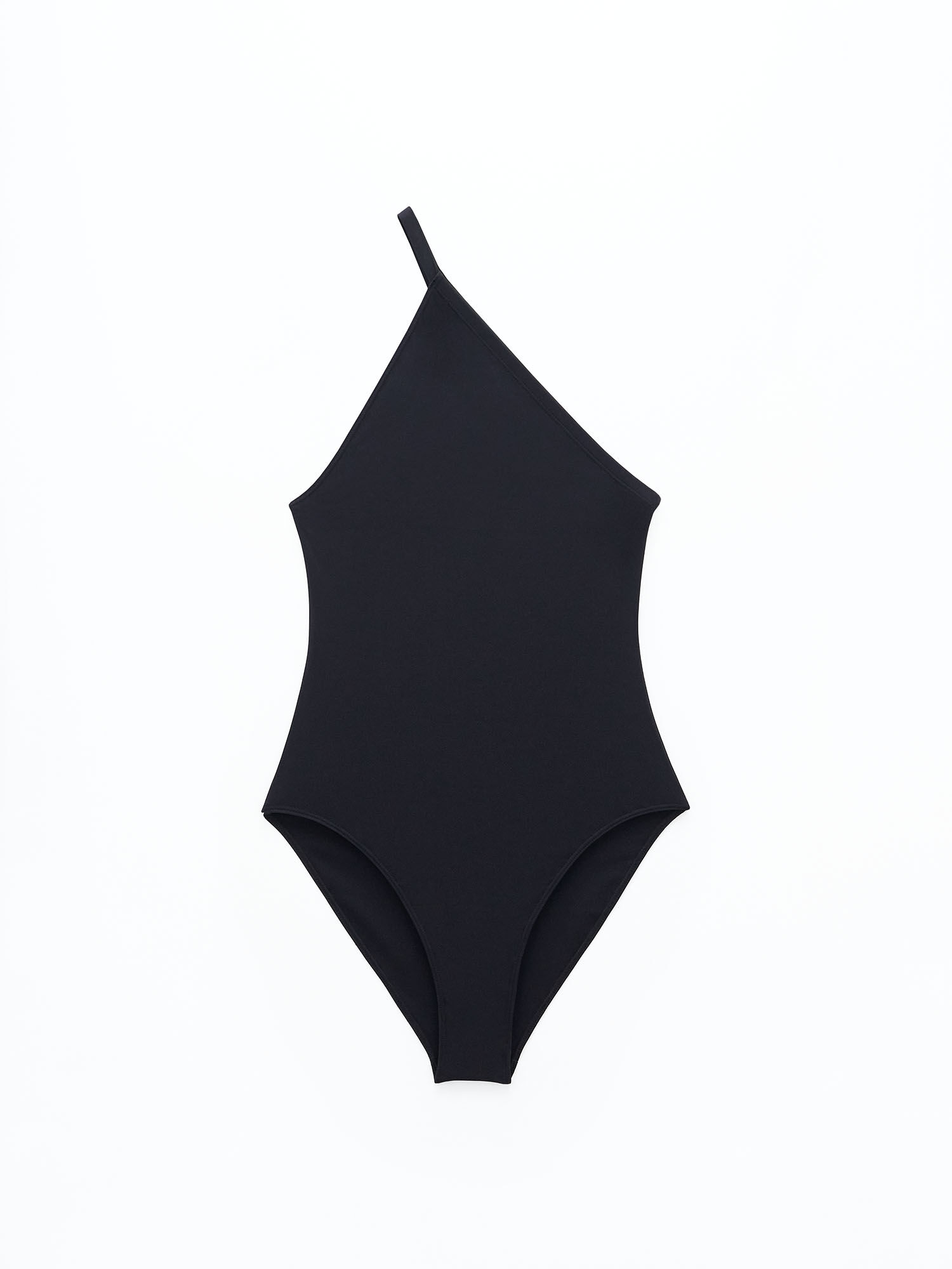 Black asymmetric sale swimsuit