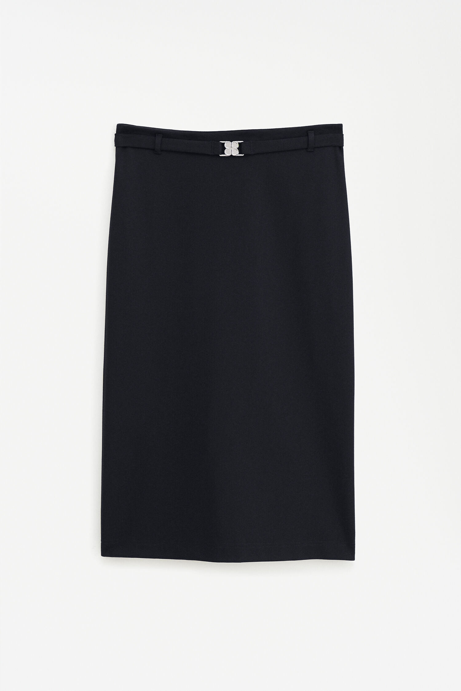 Belted Jersey Skirt Black FILIPPA K
