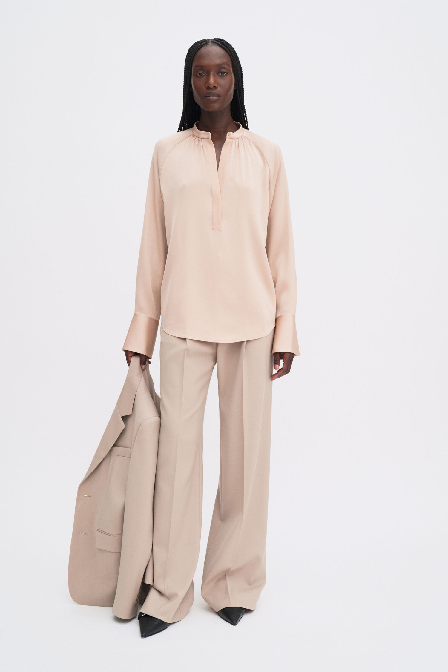 Gathered Raglan Blouse