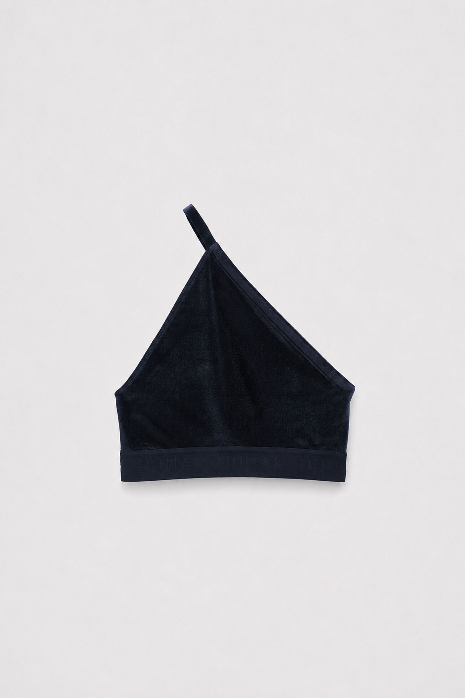 Asymmetric Velvet Bra