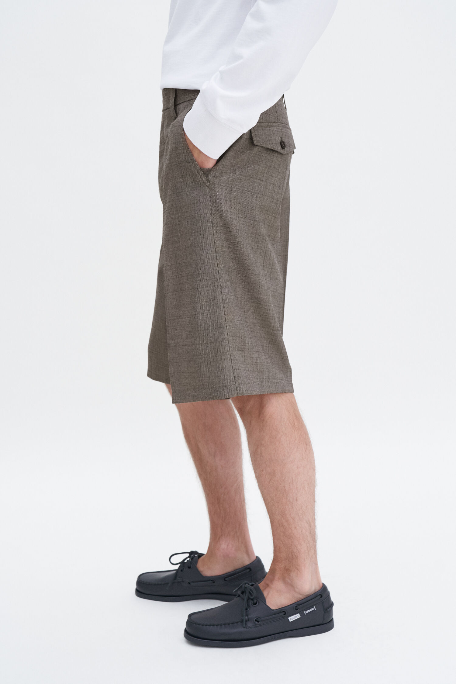 Wool Blend Tailored Short